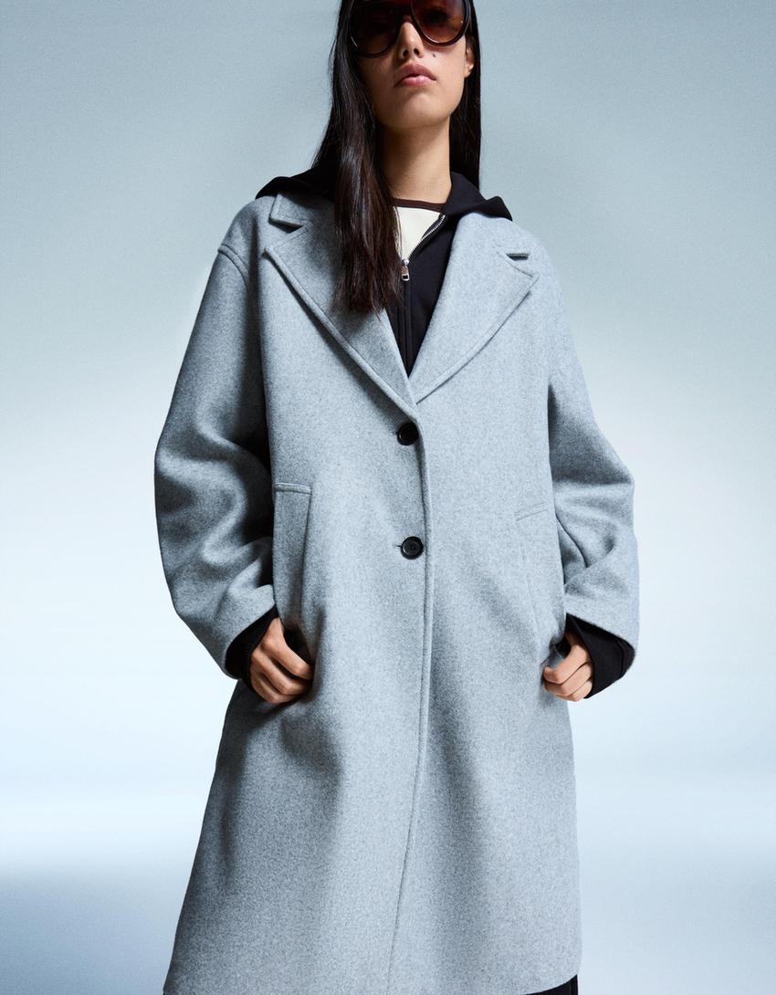 Long soft coat-Grey-1