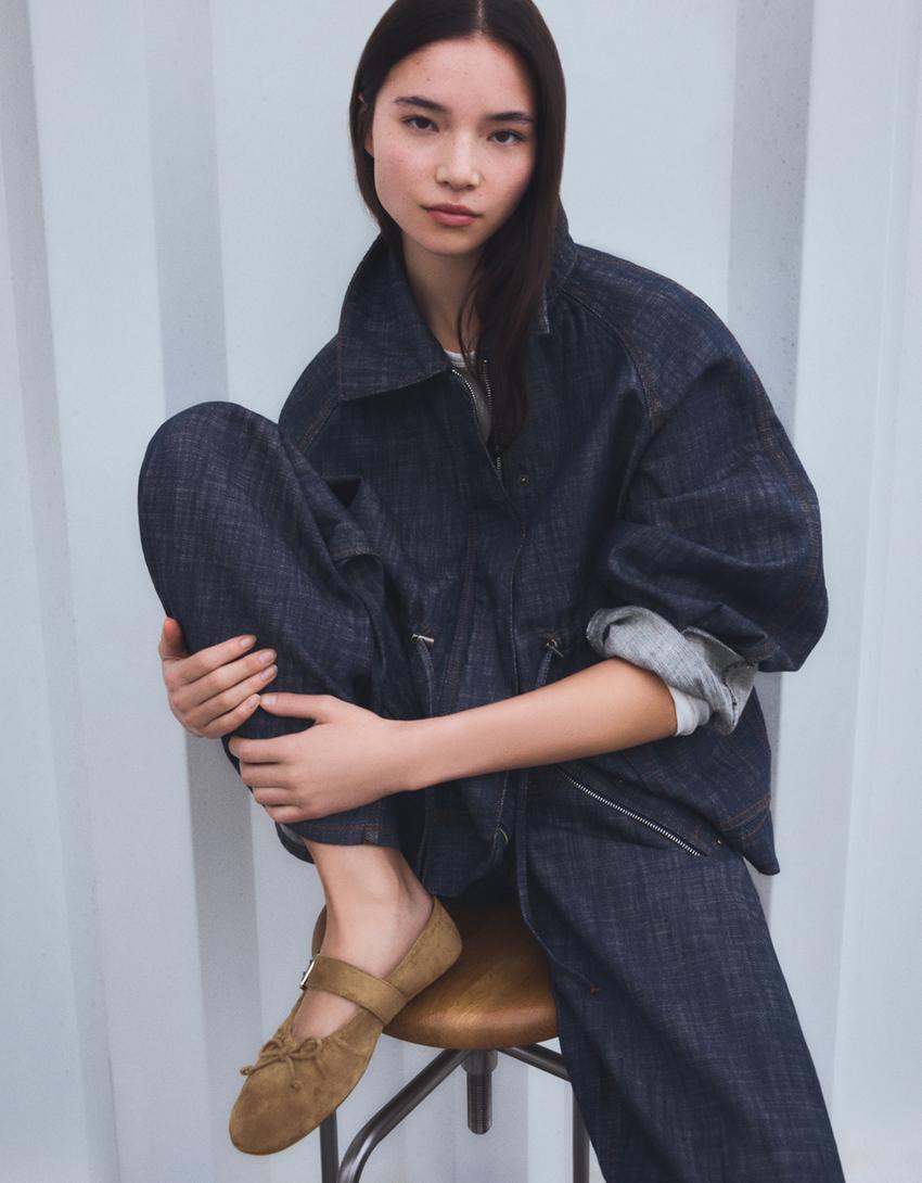 ბალერინა ბალთით-რუჯისფერი