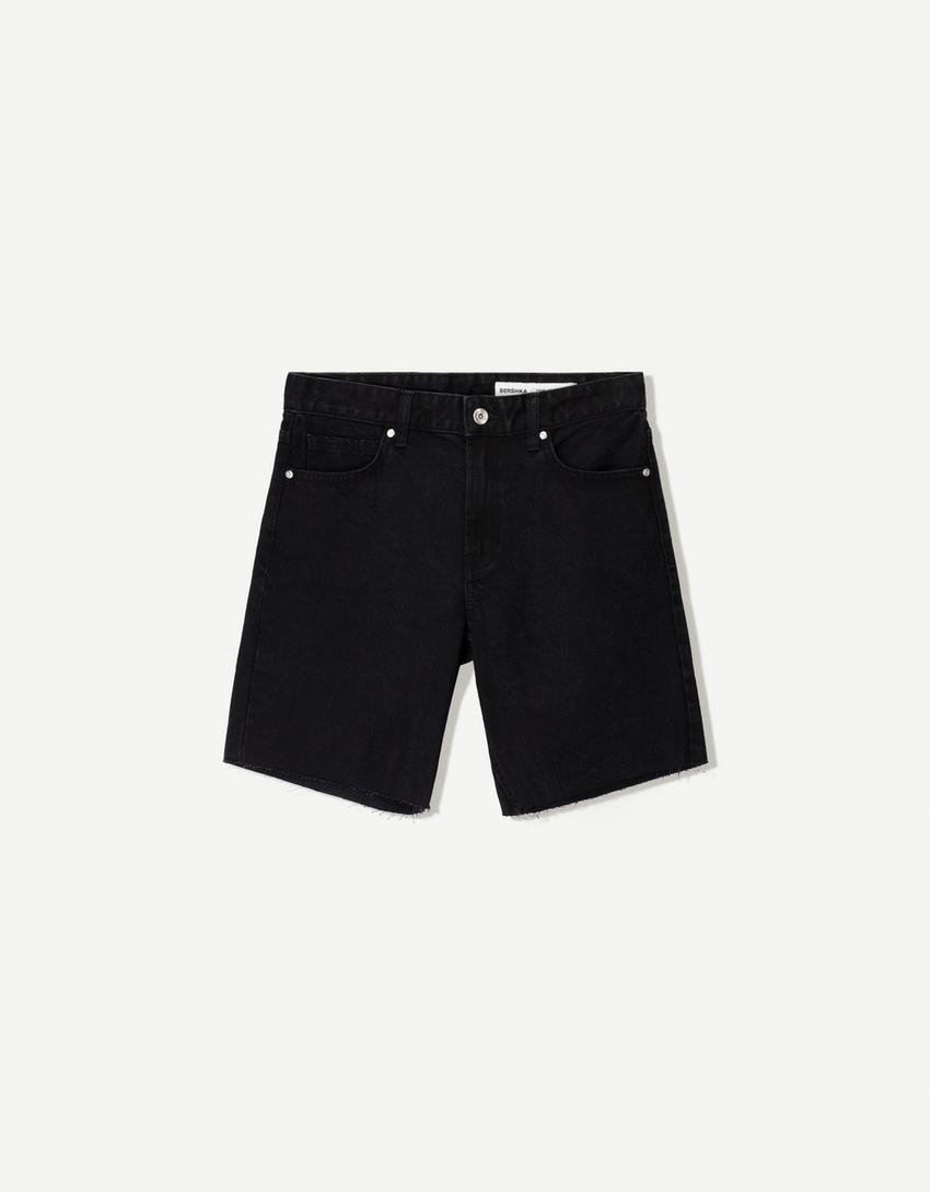 Bermudas denim-Negro