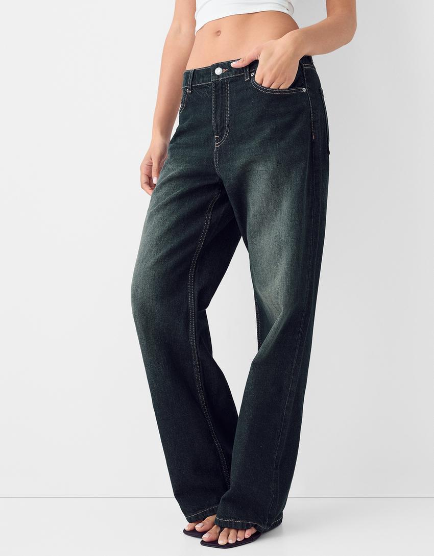 Jean baggy-Bleu lavé-1