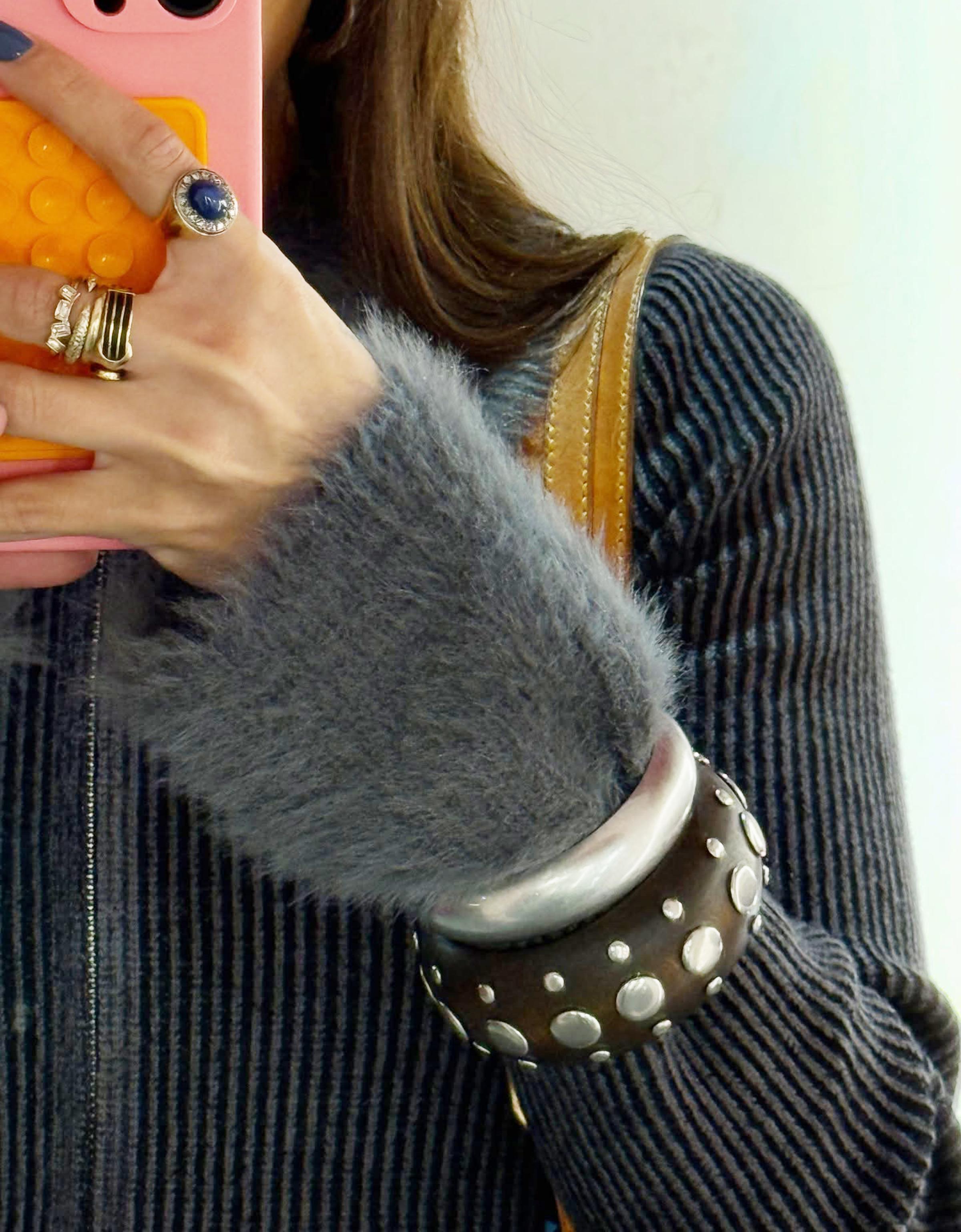 Bershka 2er-Pack Armbänder Mit Nieten Damen Silber