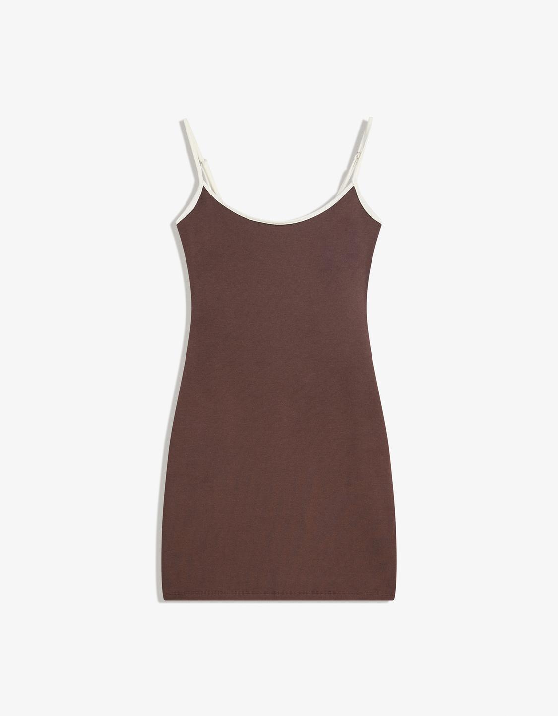 Mini dress with contrast straps
