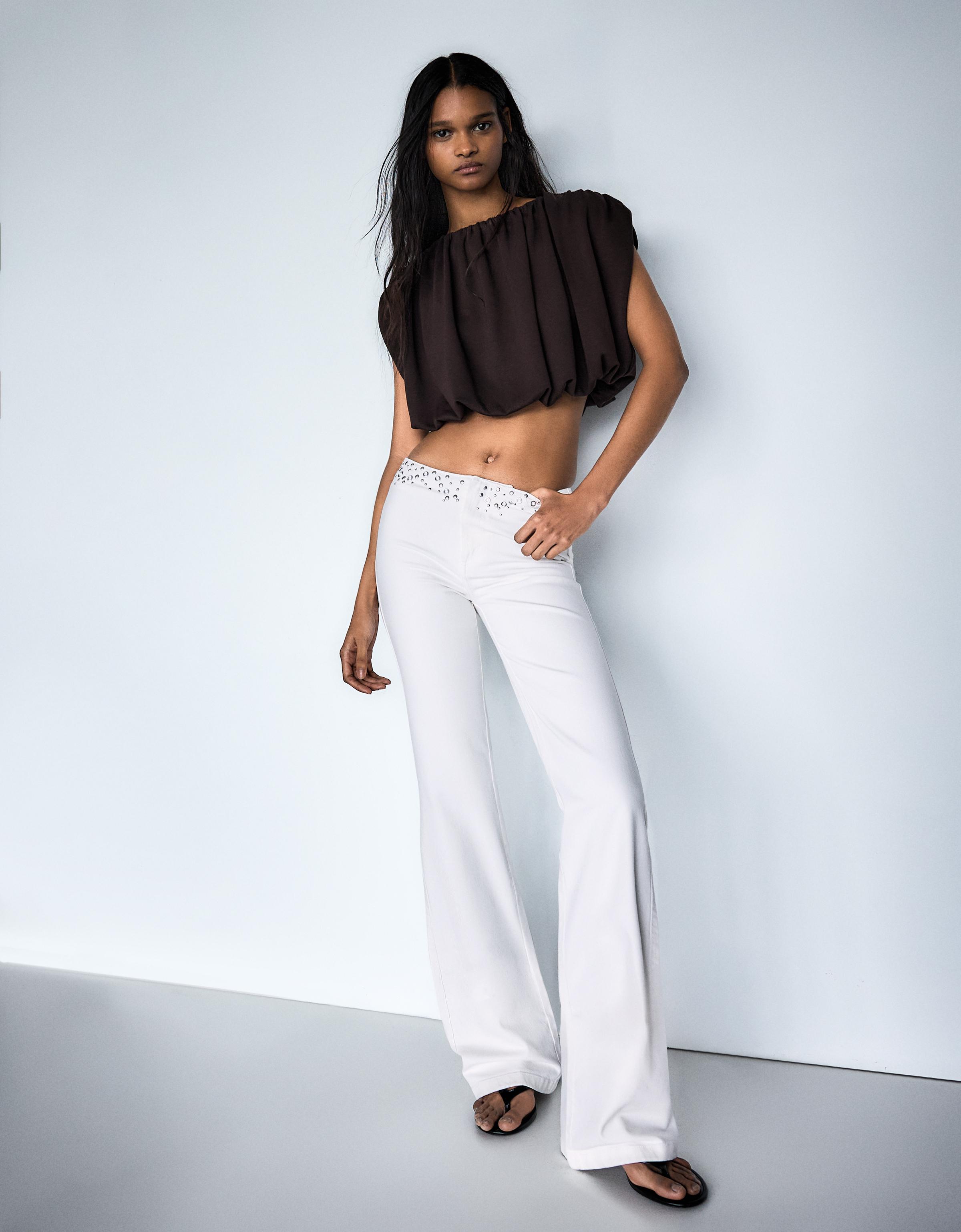 Zımba detaylı bel pantolon - Görsel 38