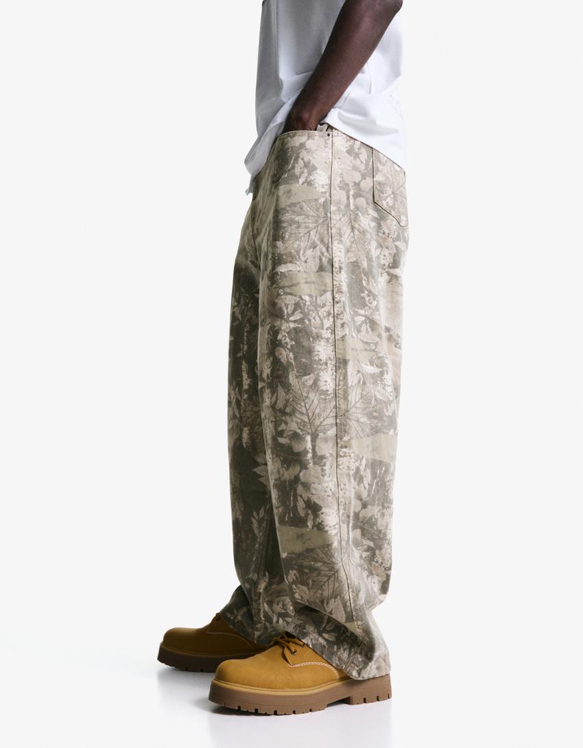 Super baggy broek met print-Veelkleurig-2