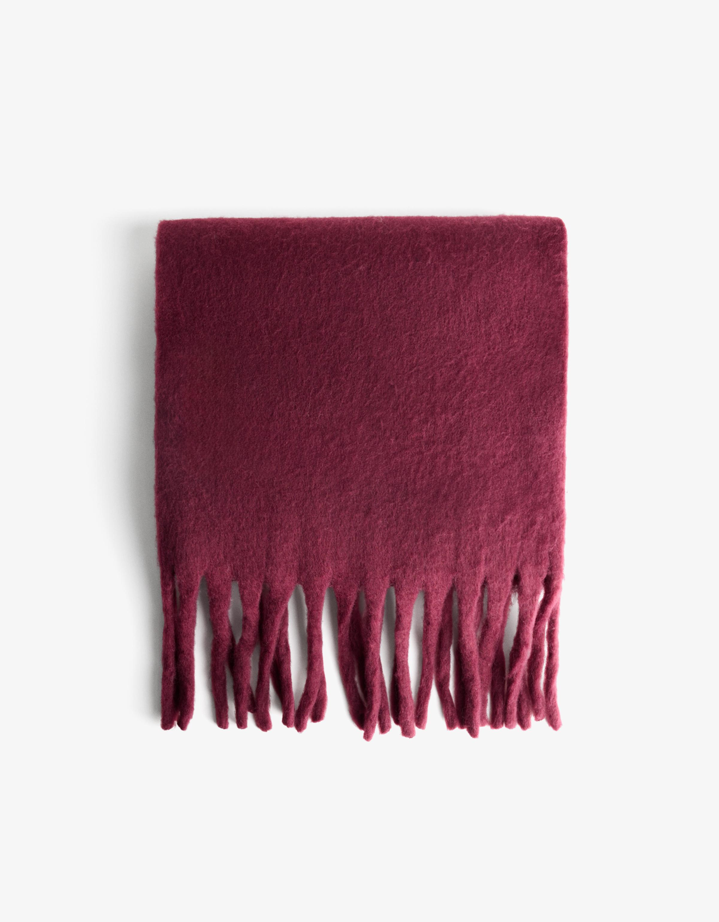 Solid-coloured scarf — Maroon
