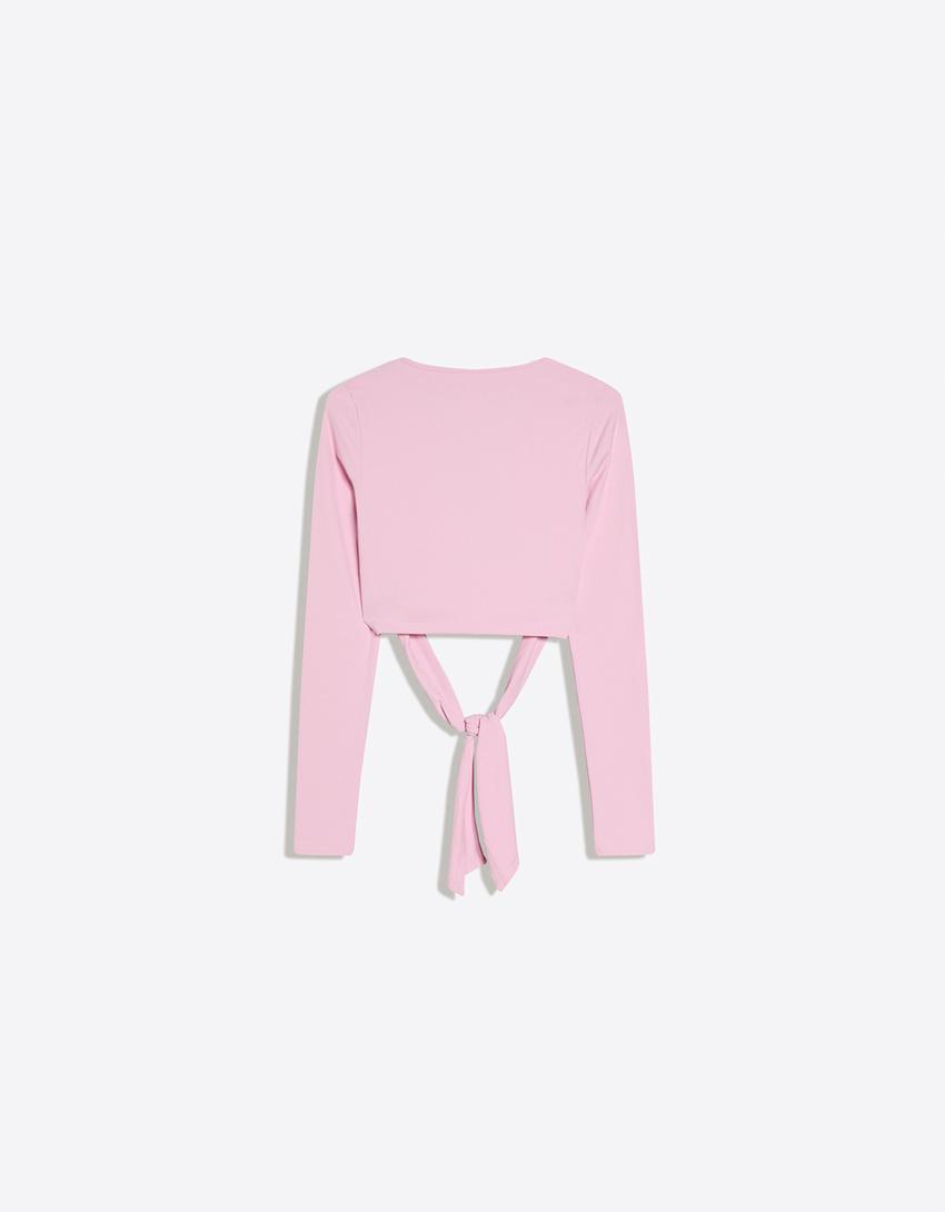 Technical ballerina cardigan-Candy Pink