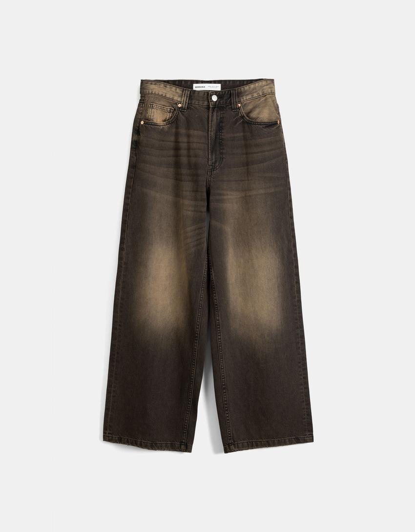 Jeans super baggy-Preto-5