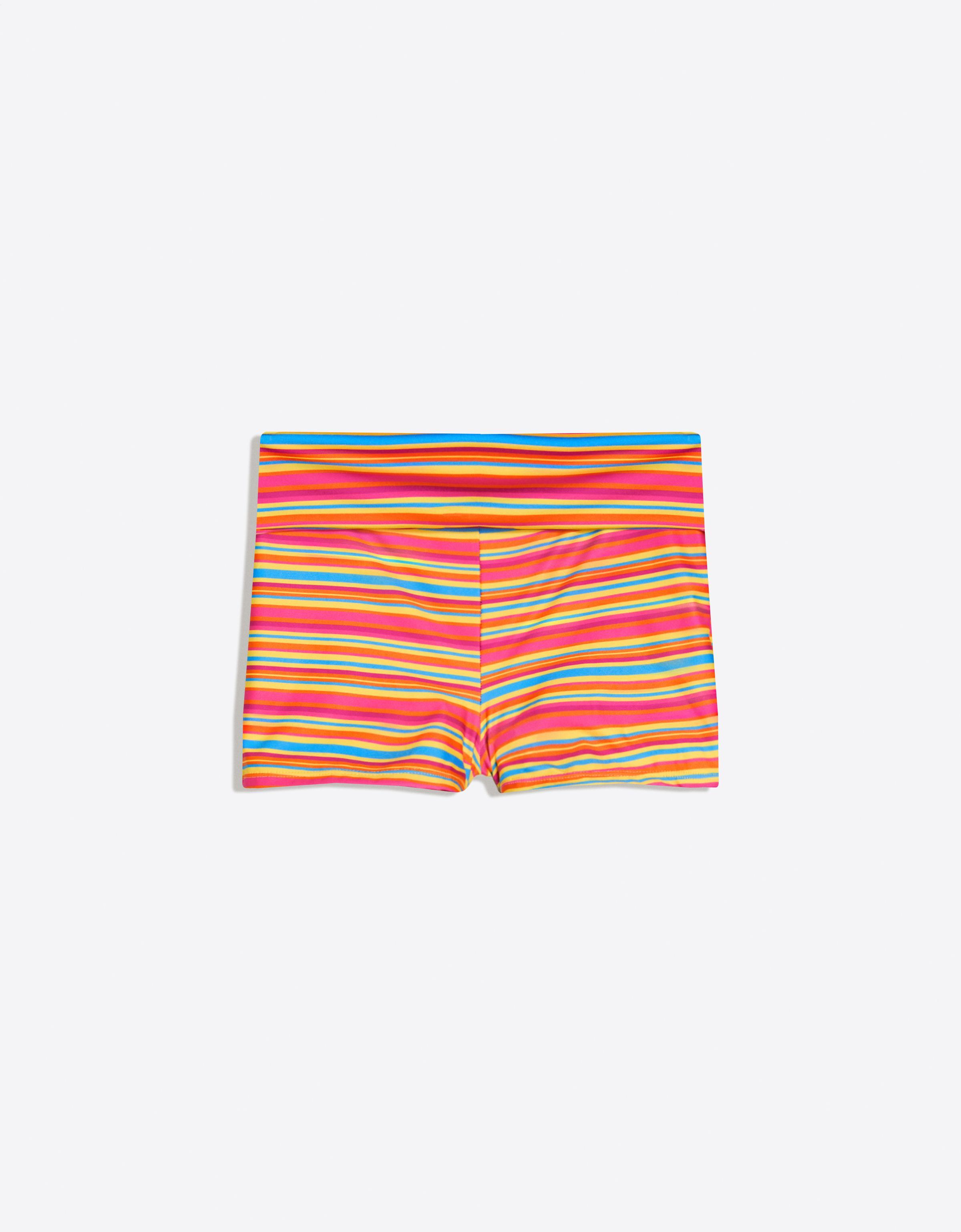 Striped bikini briefs — Pink