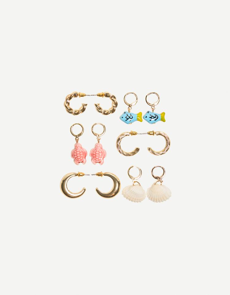 6-pack of hoop earrings