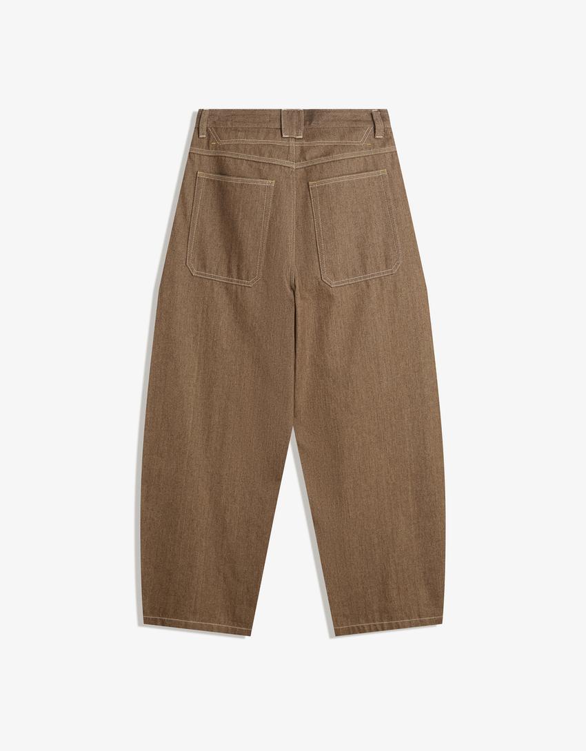 Super balloon jeans-Brown-4