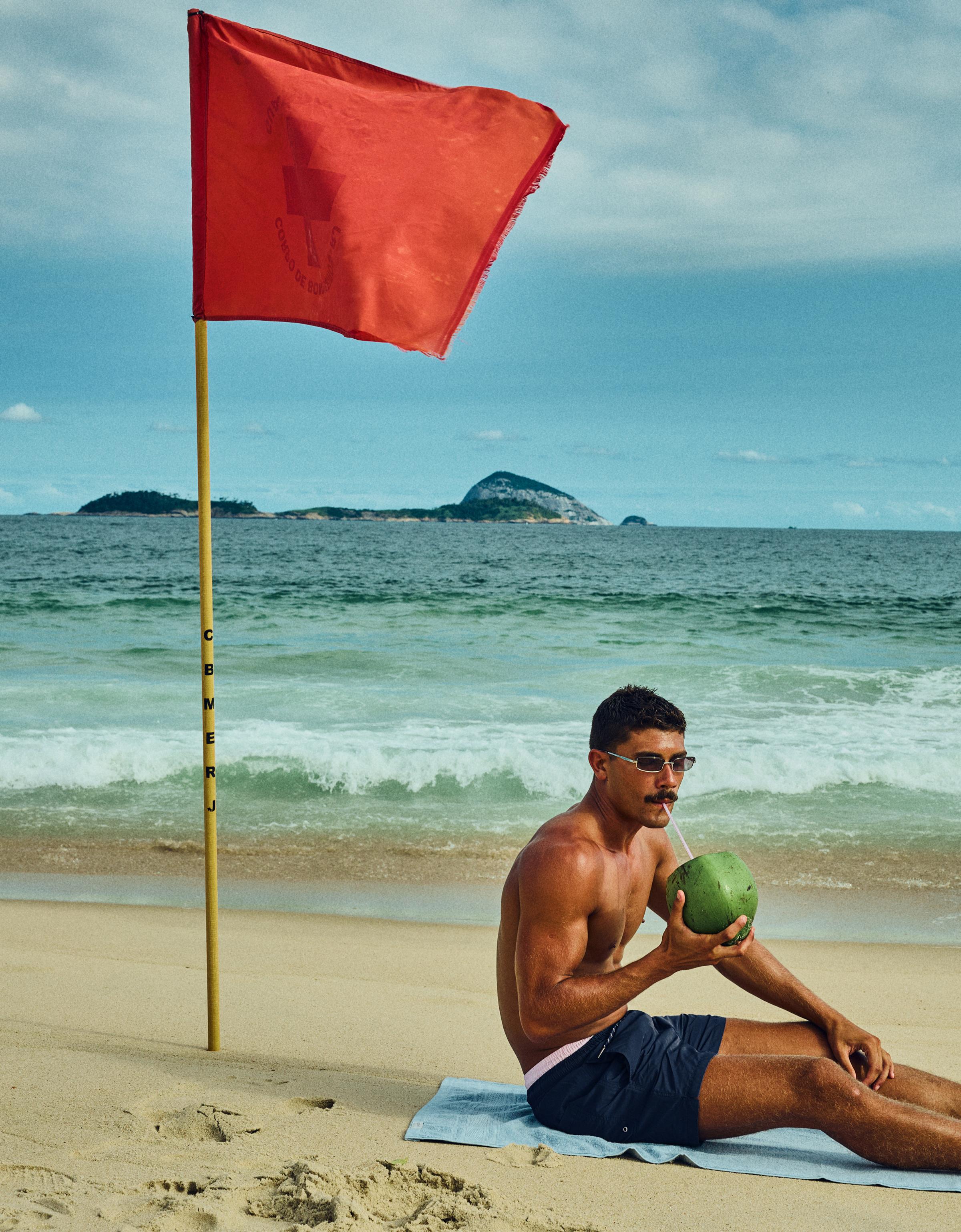 Basic regular fit swim shorts — Navy