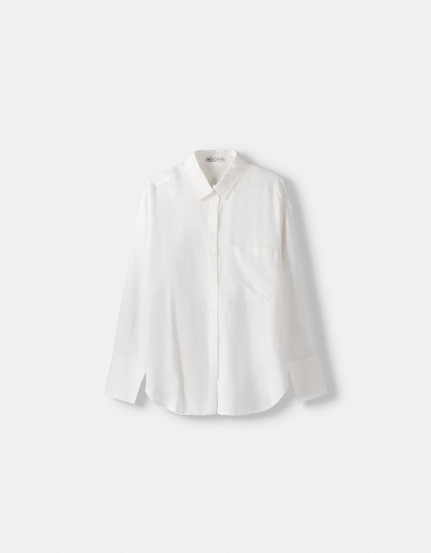 Rustic shirt and shorts set-Off white-4