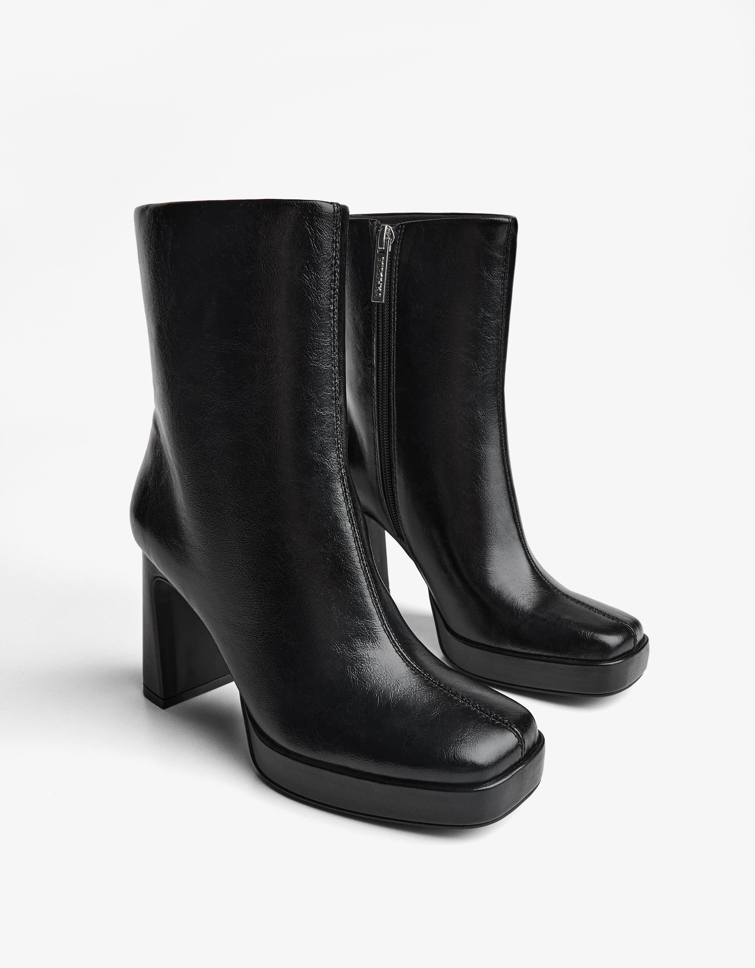 Platform high heel ankle boots Women Bershka