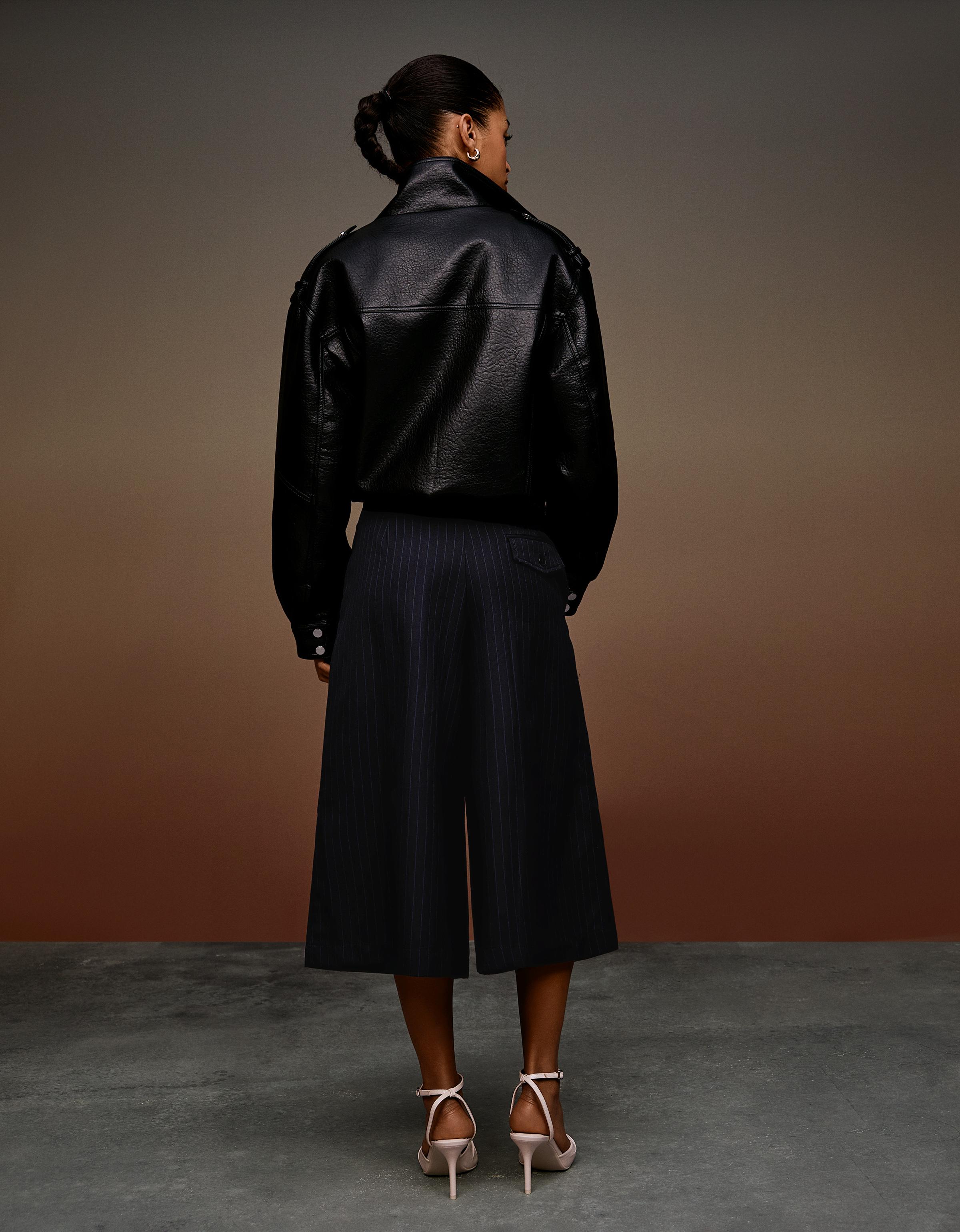 Çizgili culotte bermuda - Görsel 27