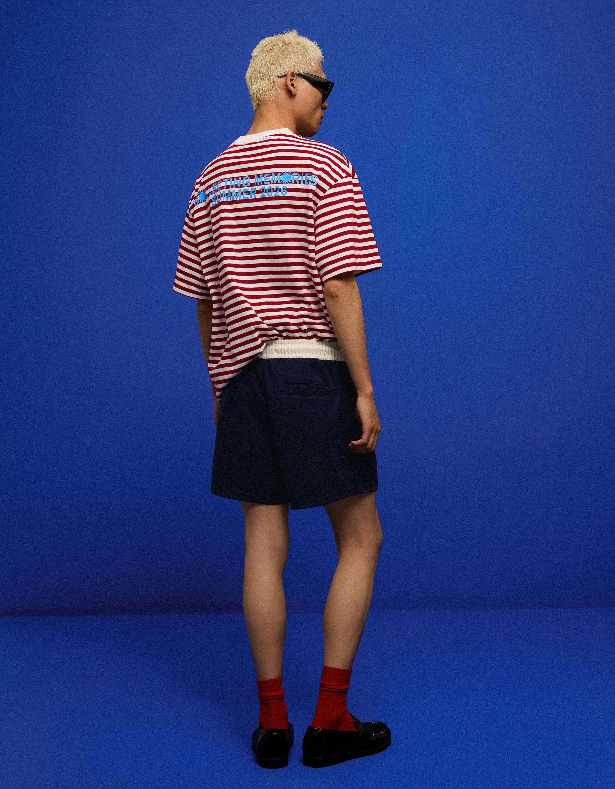Short patch Bermuda shorts — Navy