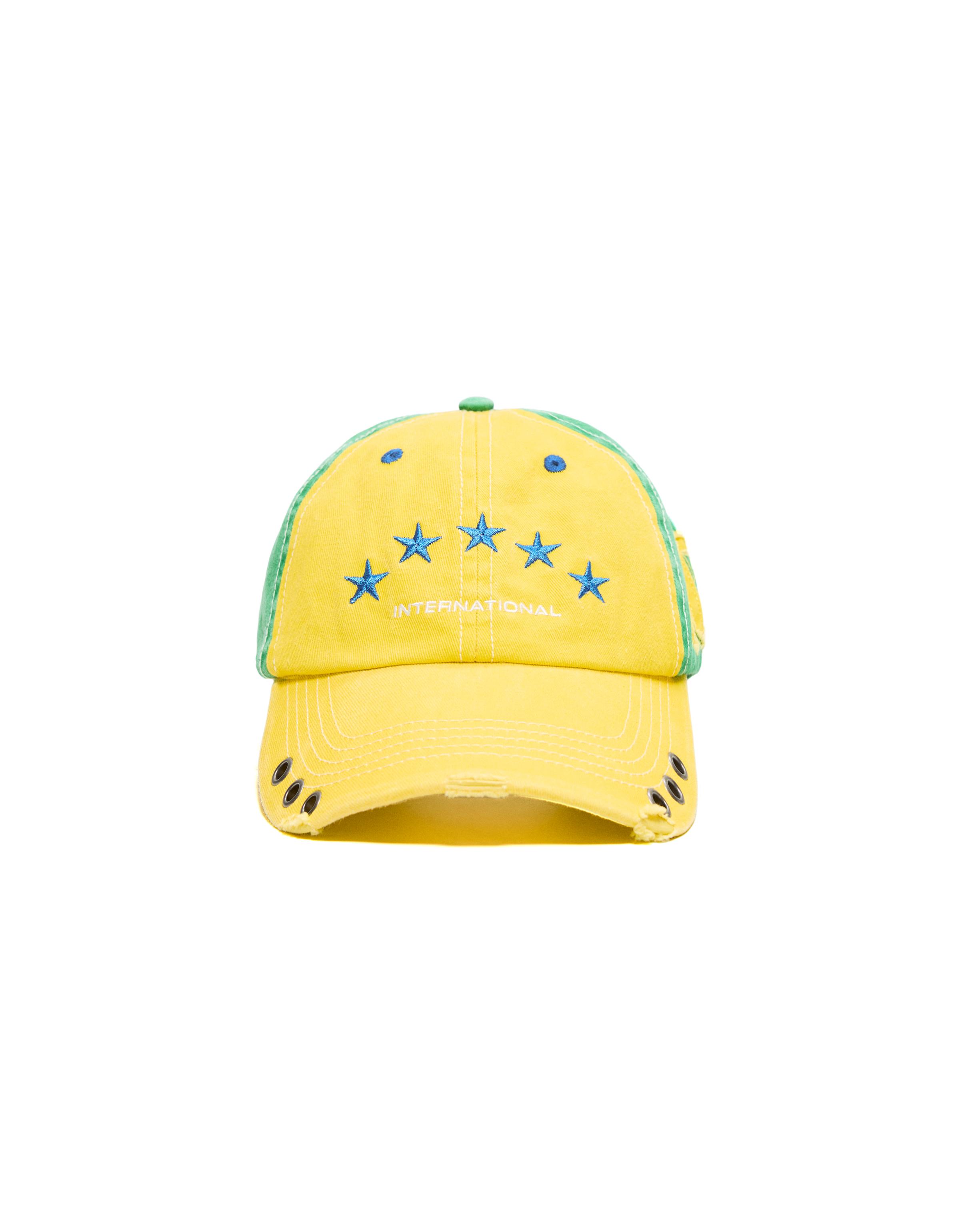 Brazil embroidered cap — Yellow