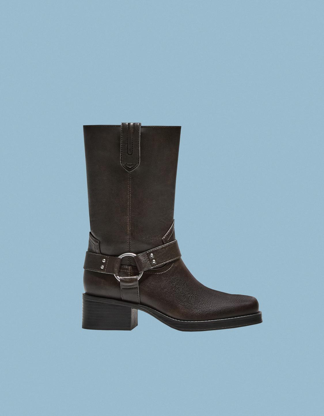 Bota rasa biker cano médio