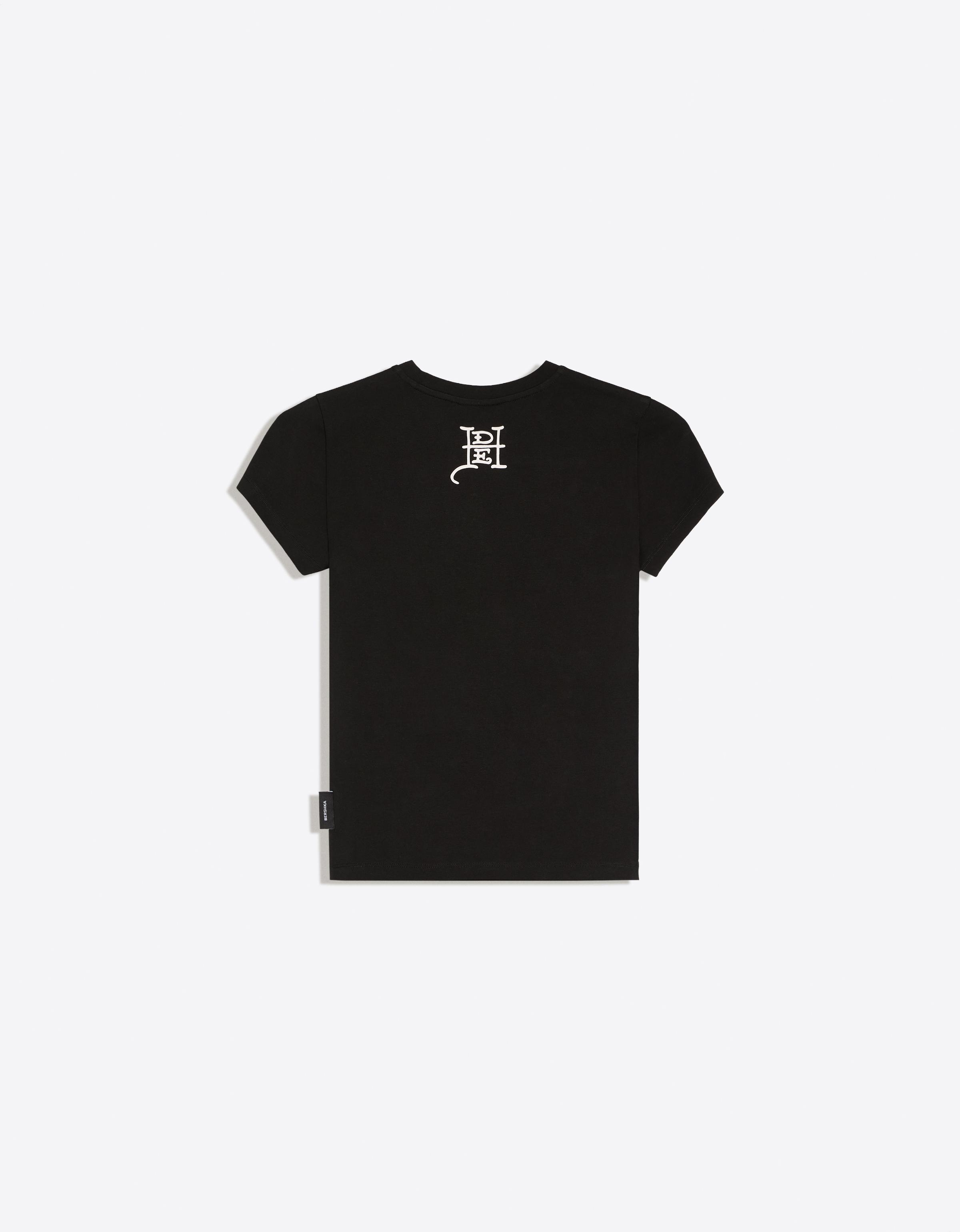 Short sleeve ED HARDY X BERSHKA print T-shirt — Black