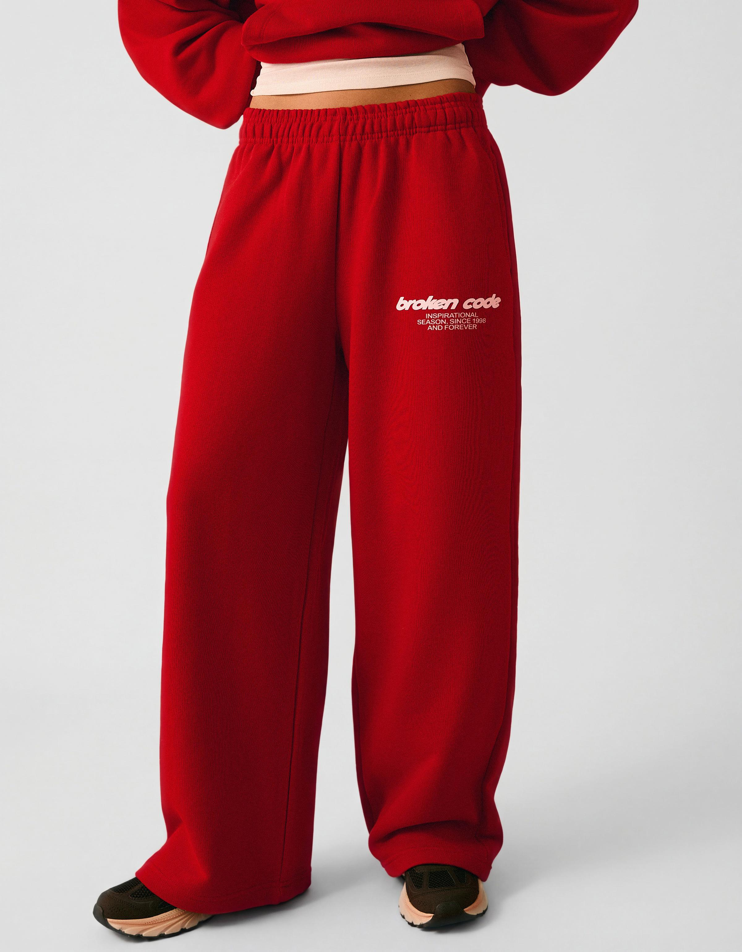 Baskılı geniş paça şardonlu eşofman altı - Görsel 126