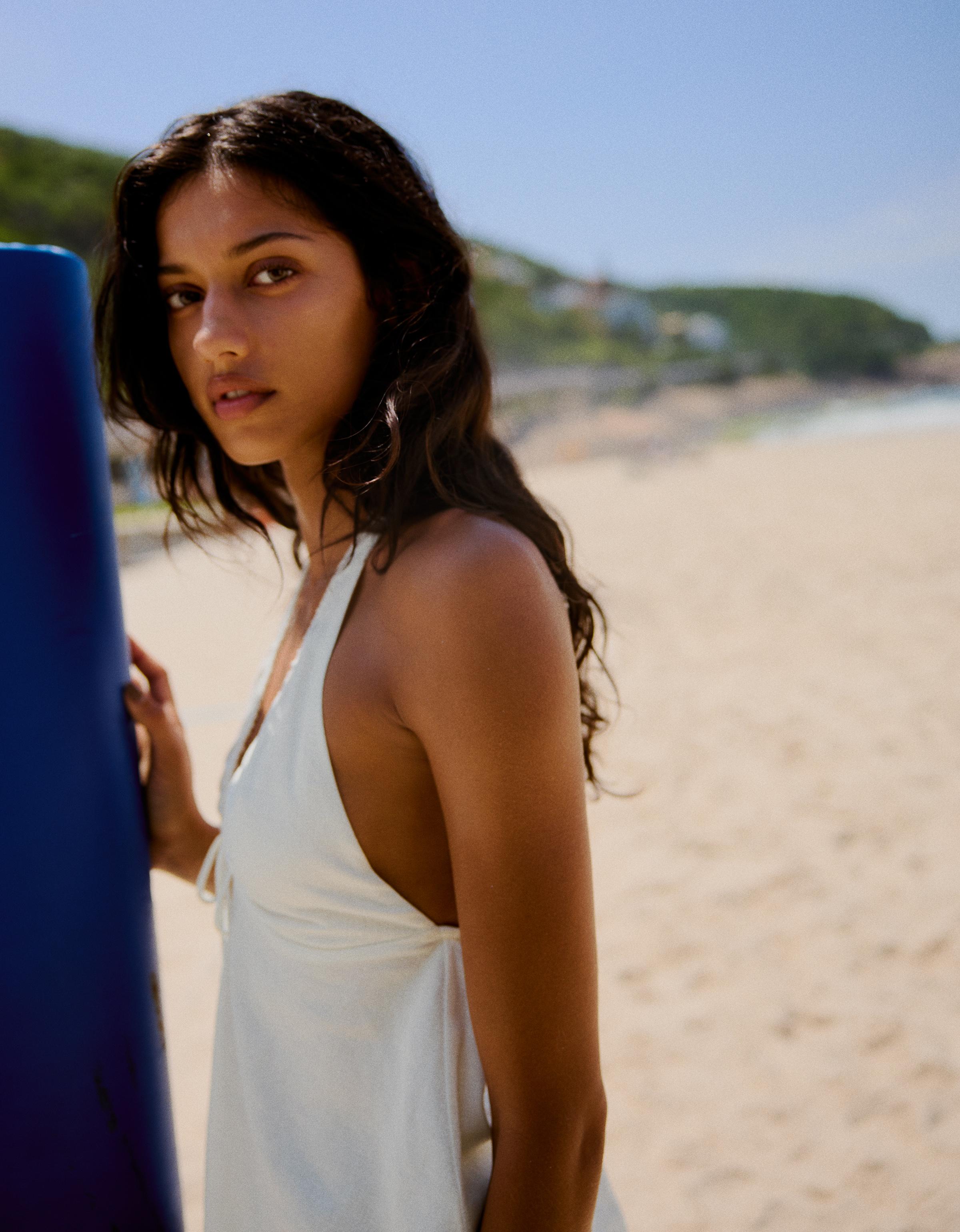 Linen halter top