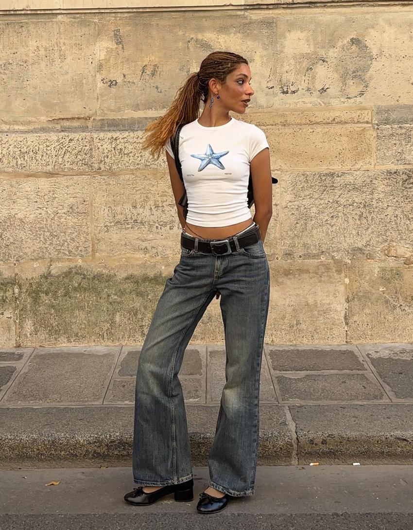 Jeans bootcut low waist-Azul lavado-0