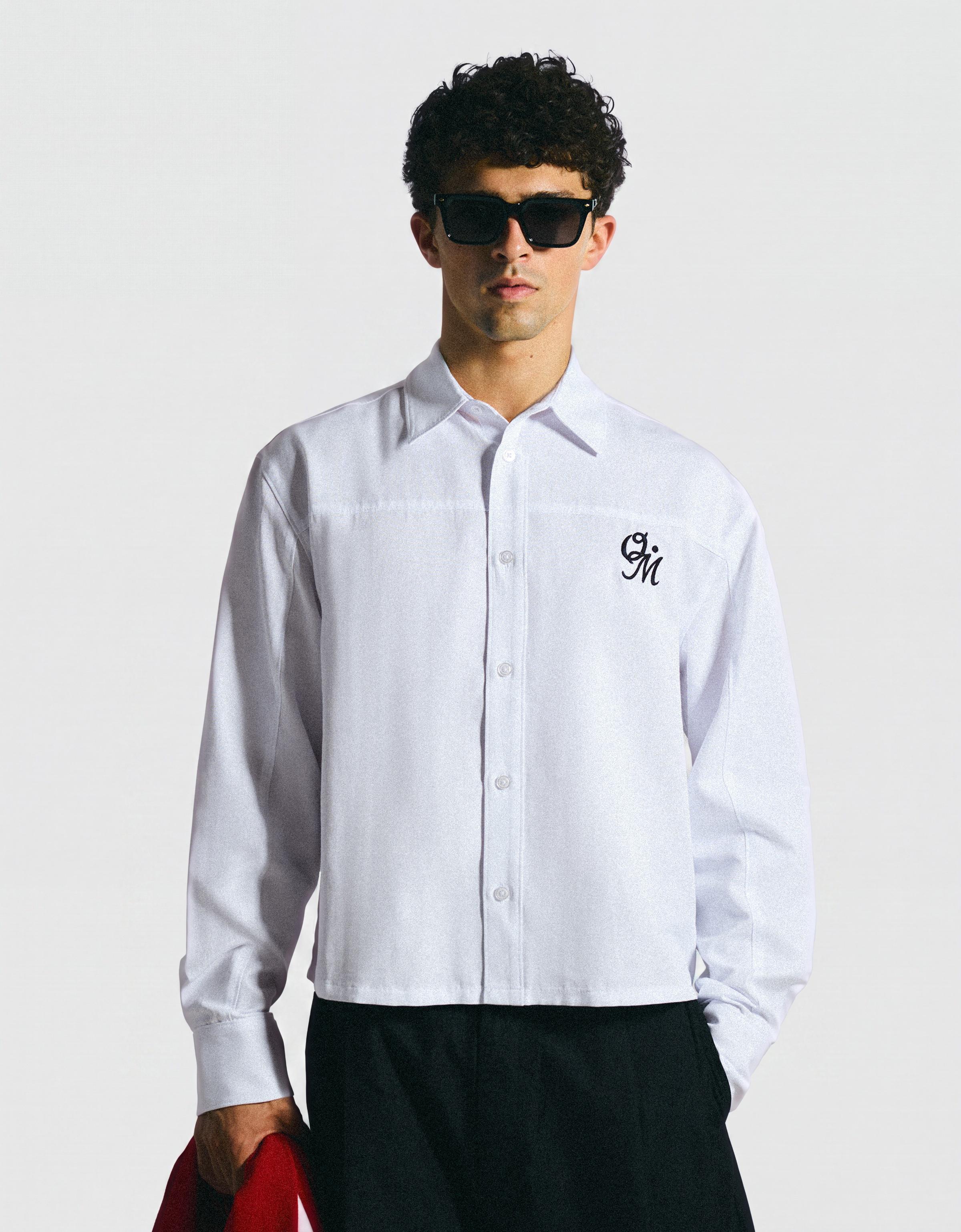 Long sleeve print shirt — White