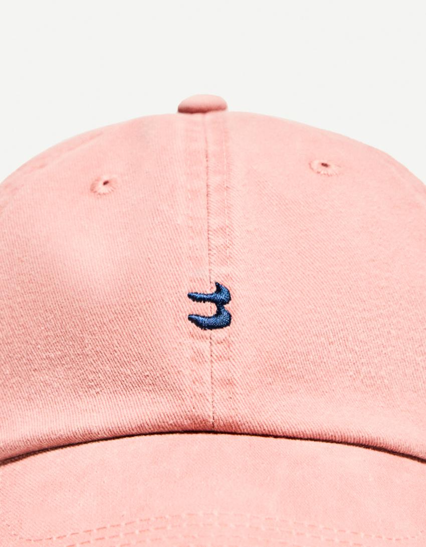 Casquette brodée-Rose
