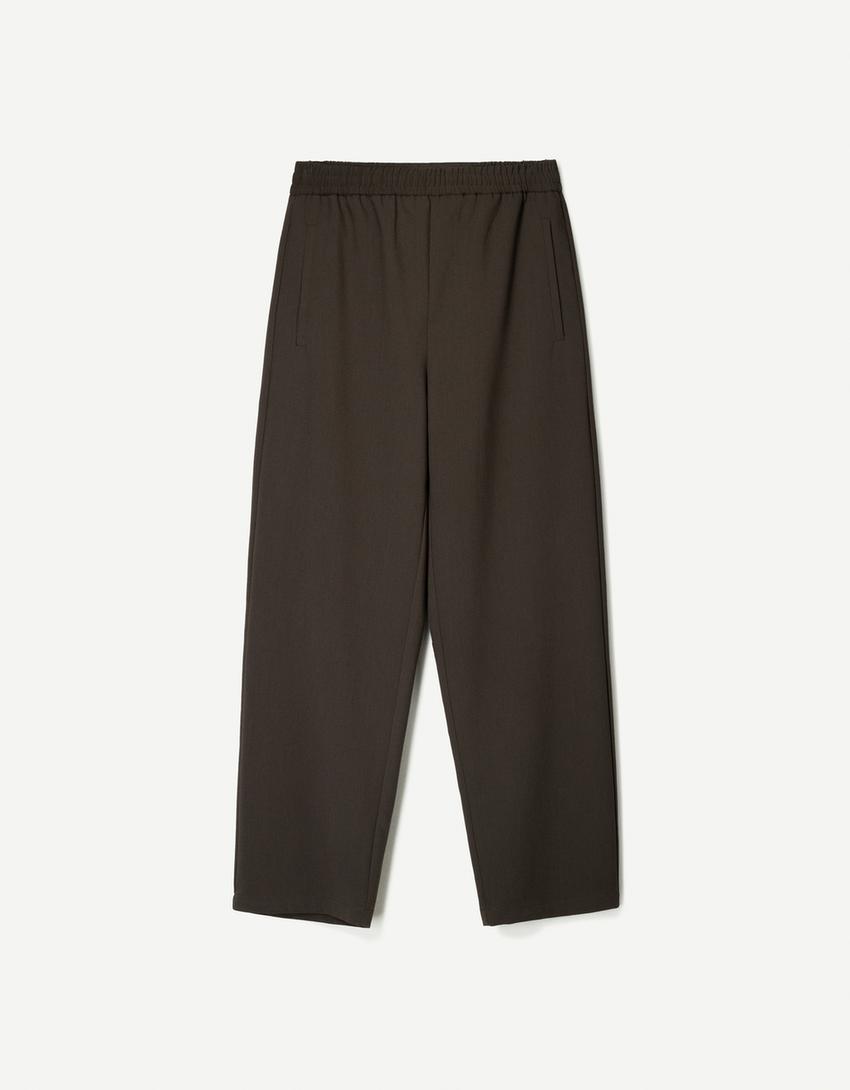 Pantalón jogger tailoring-Marrón-5