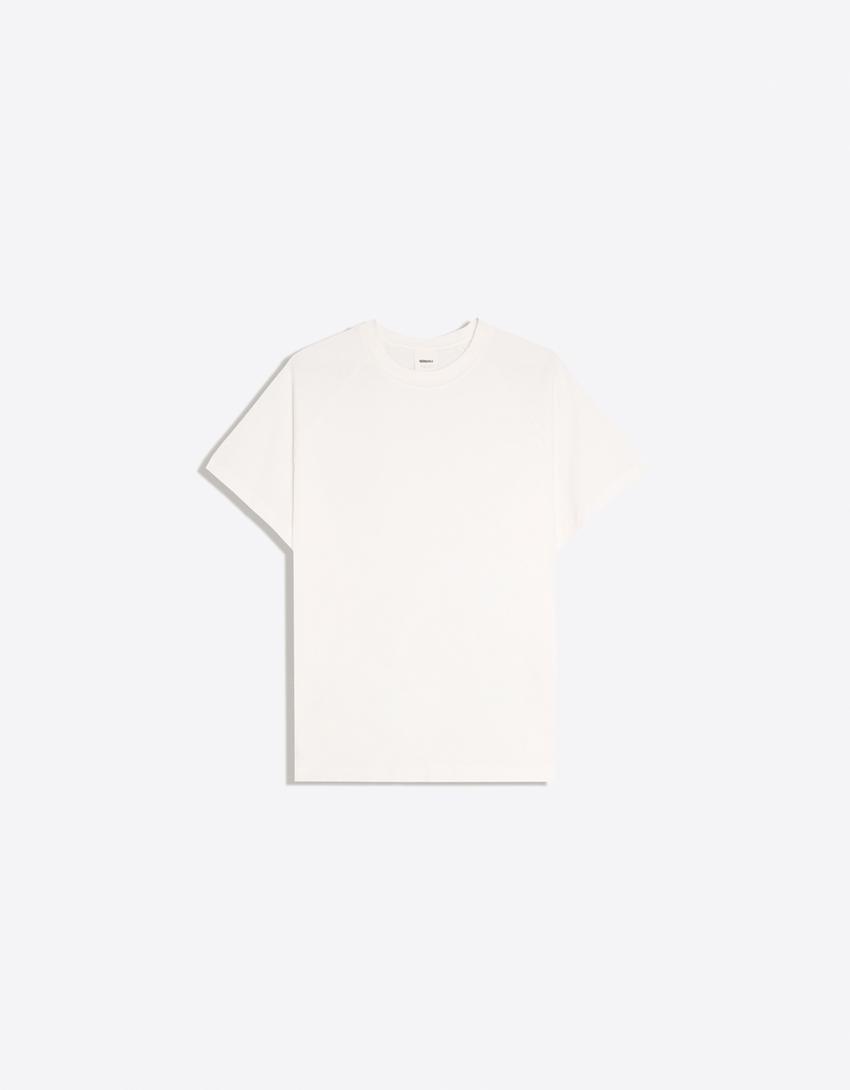 Raglan short sleeve T-shirt-Off white