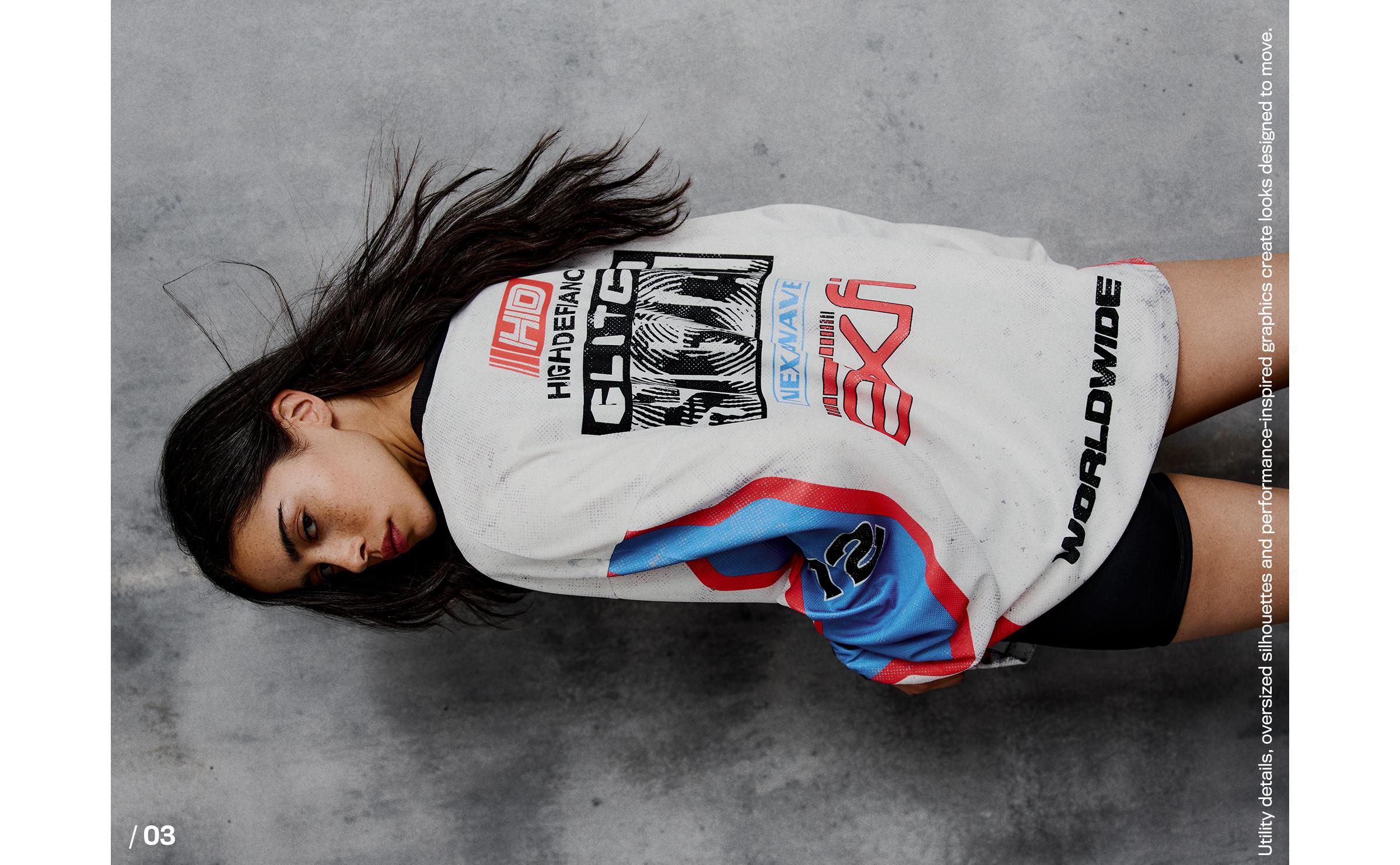Technical print long-sleeve T-shirt — Off white