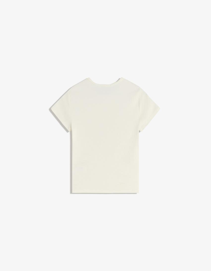 Short sleeve T-shirt with print-Off white