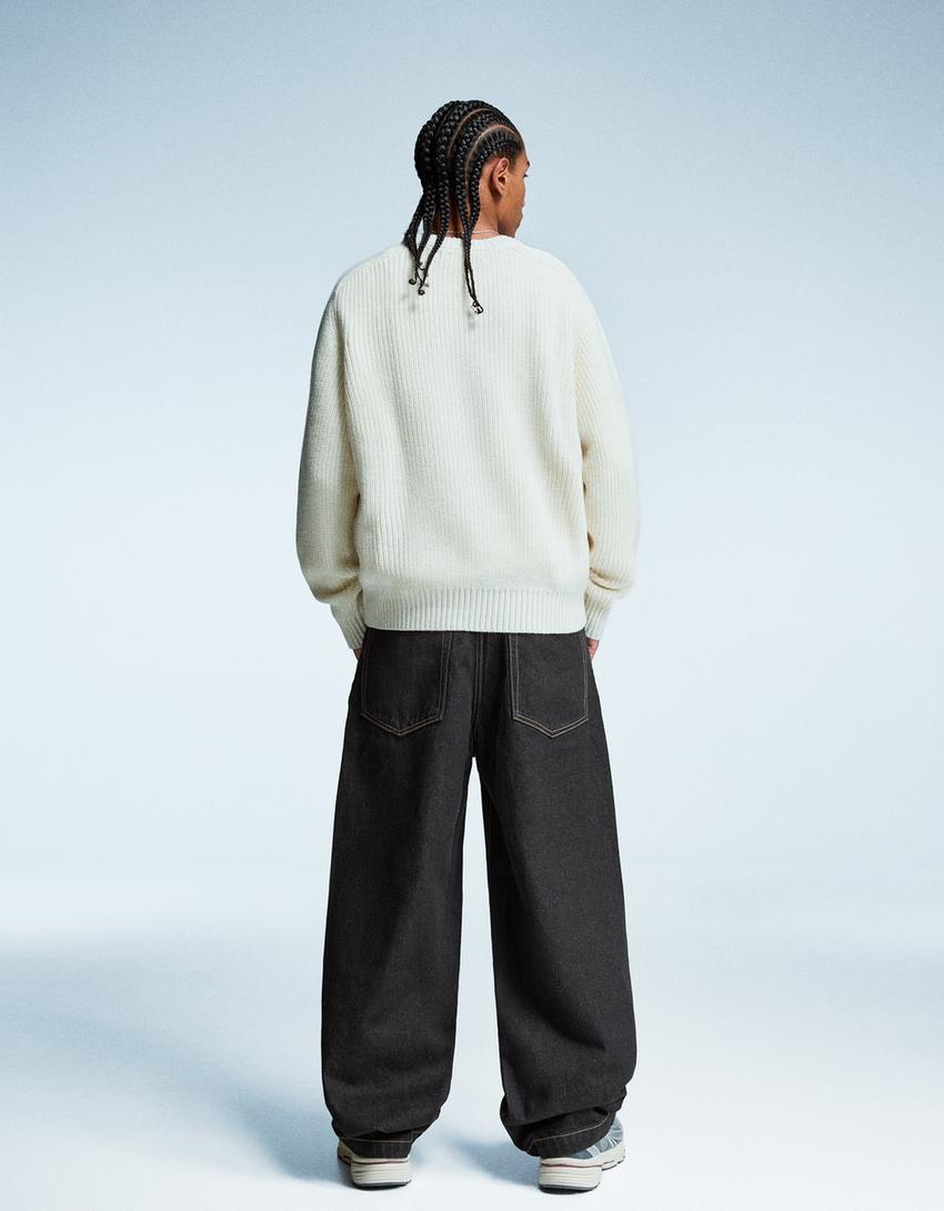 Super Baggy Jeans-Dunkelgrau