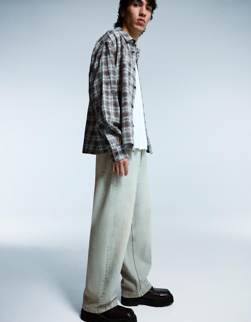 Jeans super baggy fit-Azul lavado