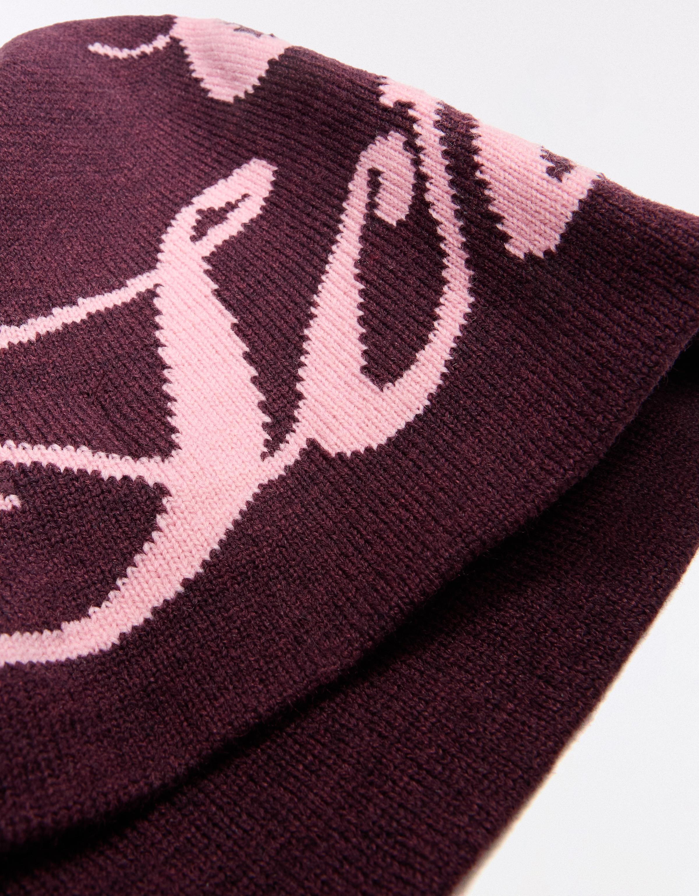 Graphic beanie — Burgundy