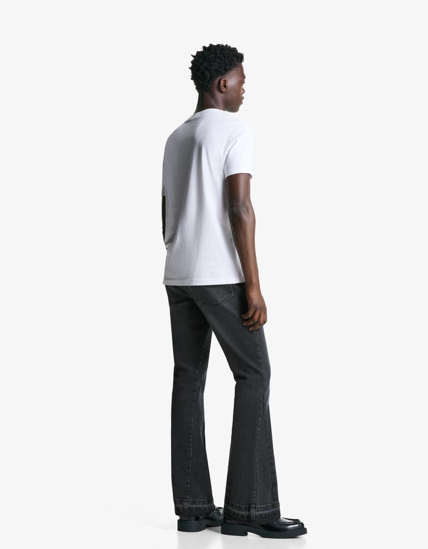 Schlaghosen-Jeans Comfort-Schwarz