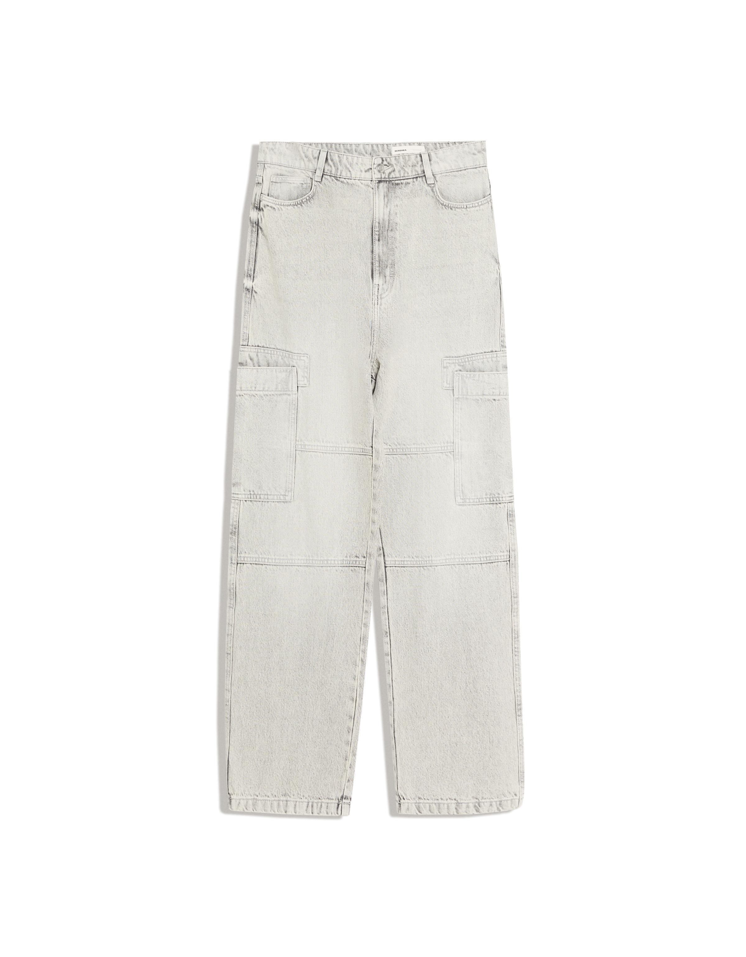 Baggy cargo jeans — Grey