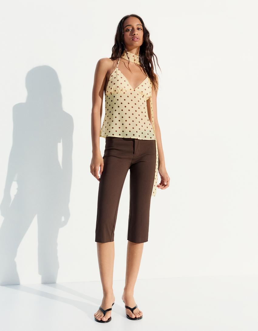 Top tirantes con pañuelo-Amarillo