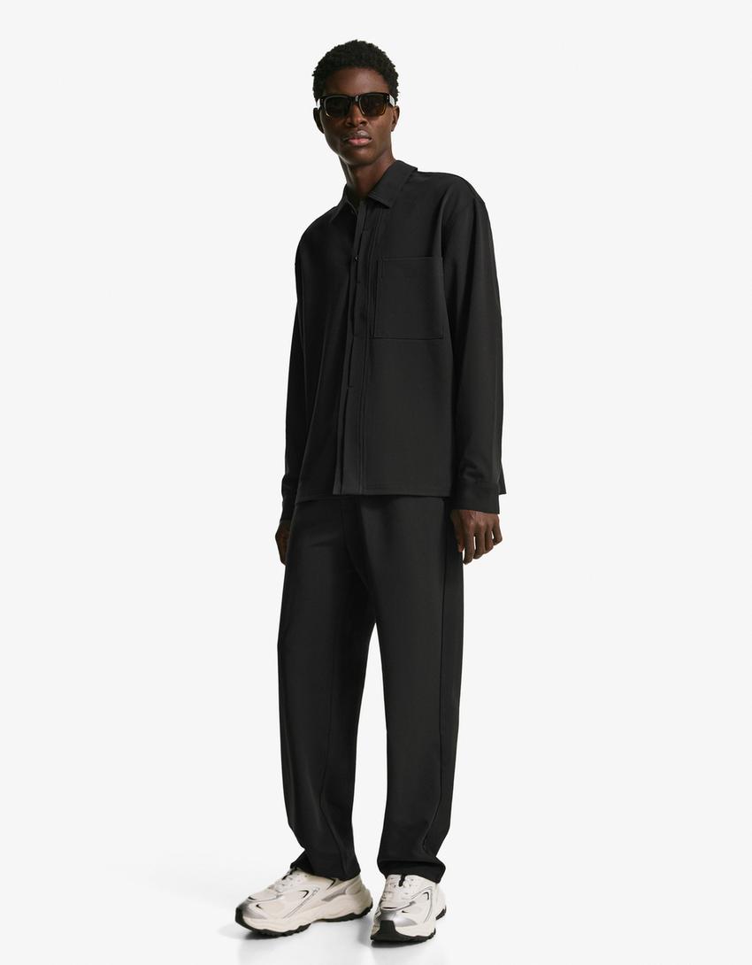 Tailored fit shirt-Black