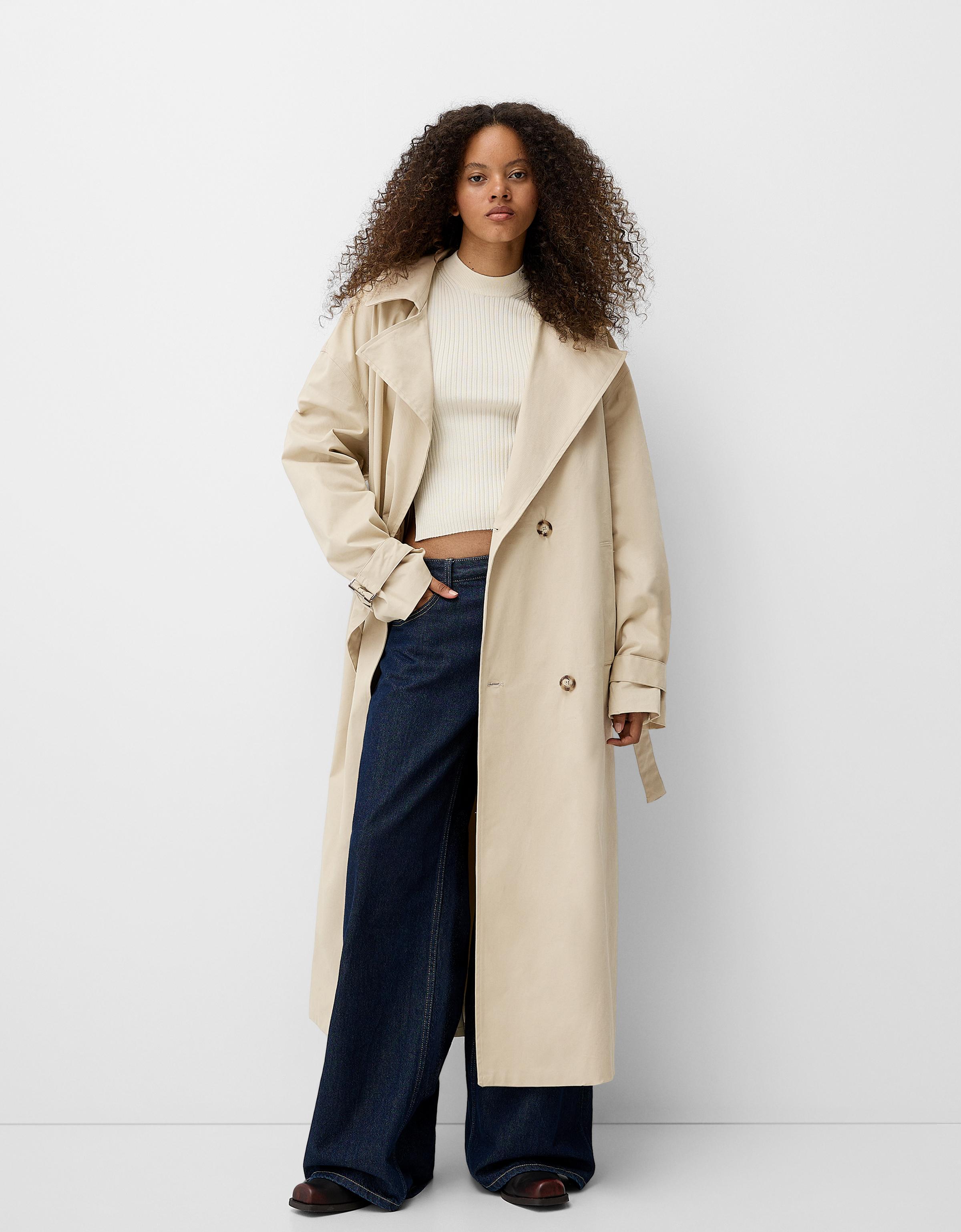 Bershka trench coat hotsell