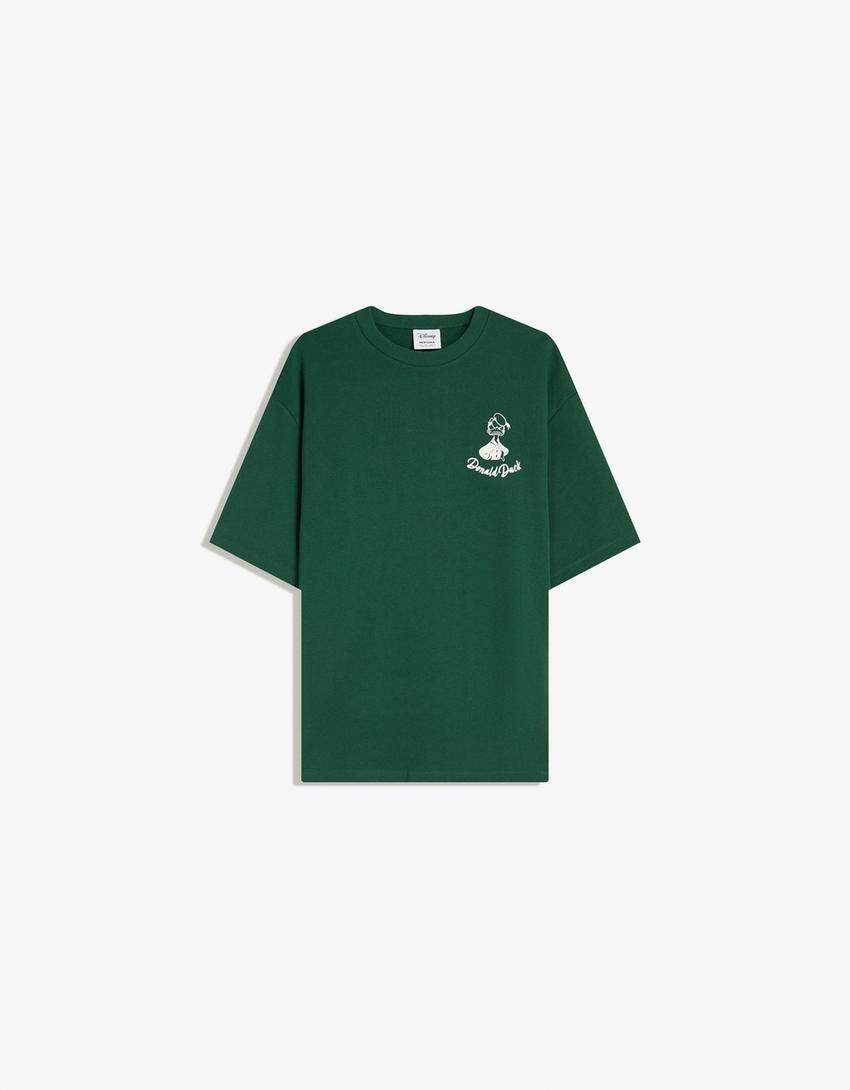 T-shirt felpa manga curta estampado-Verde-4