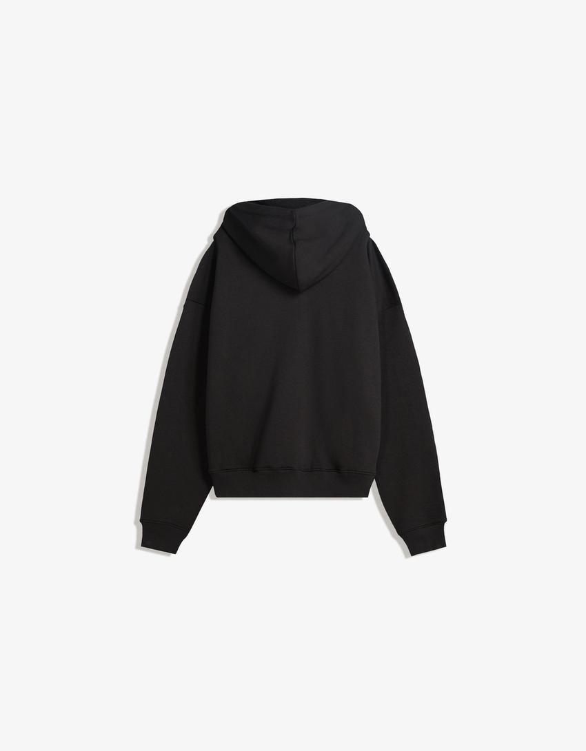 Zip-up hoodie-Black-4