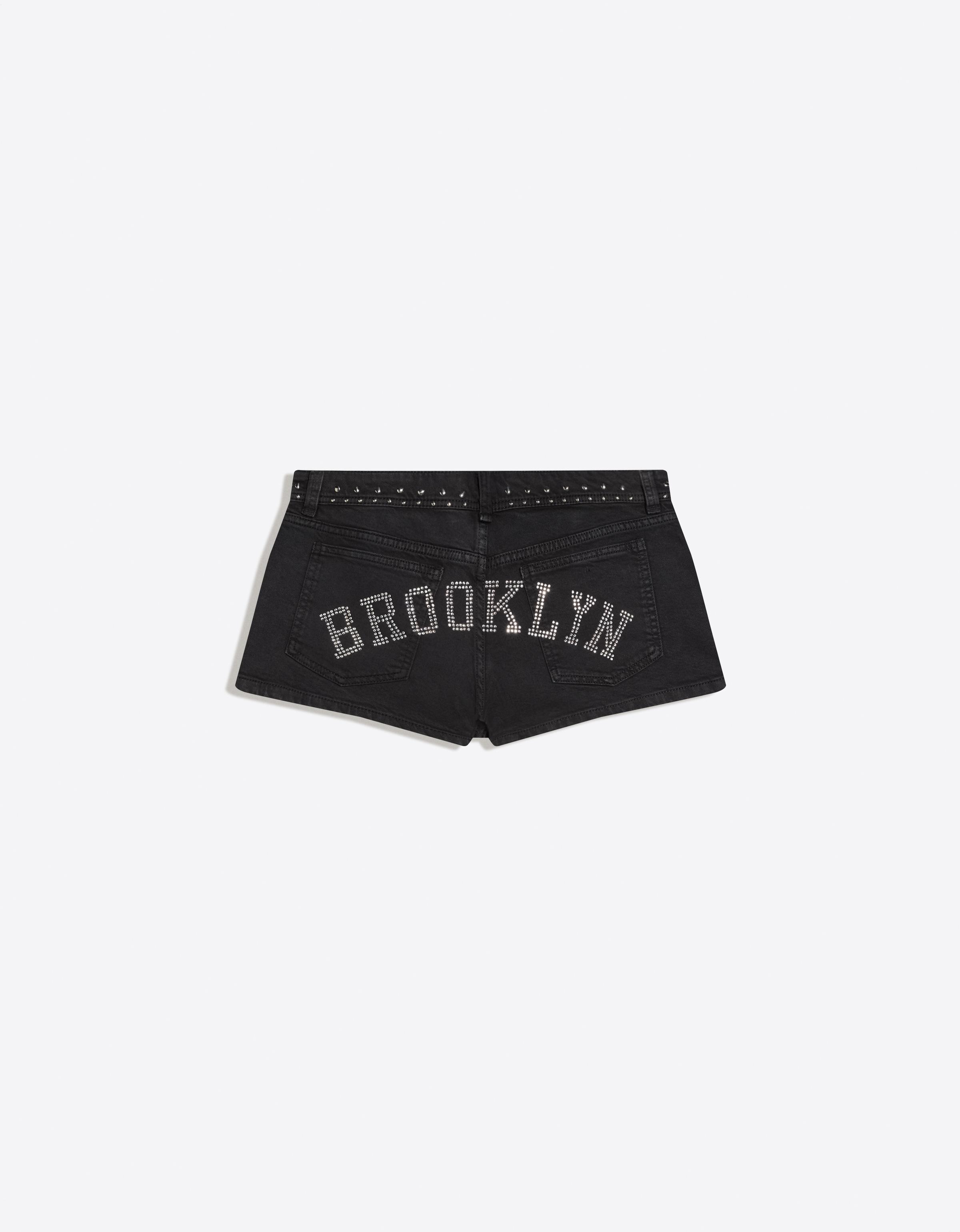 Studded twill shorts
