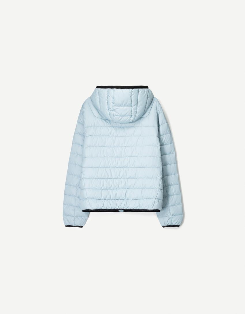 Lightweight puffer jacket-Light blue-5