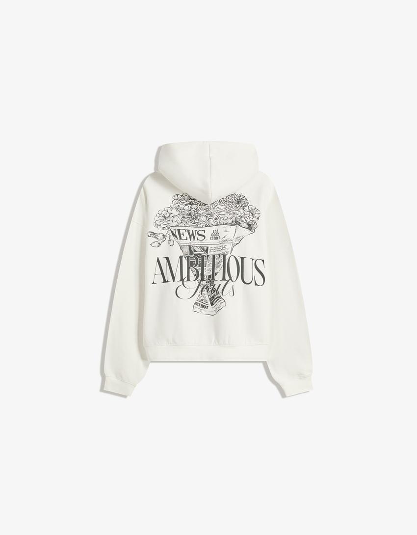 Sudadera capucha print-Blanco roto-5