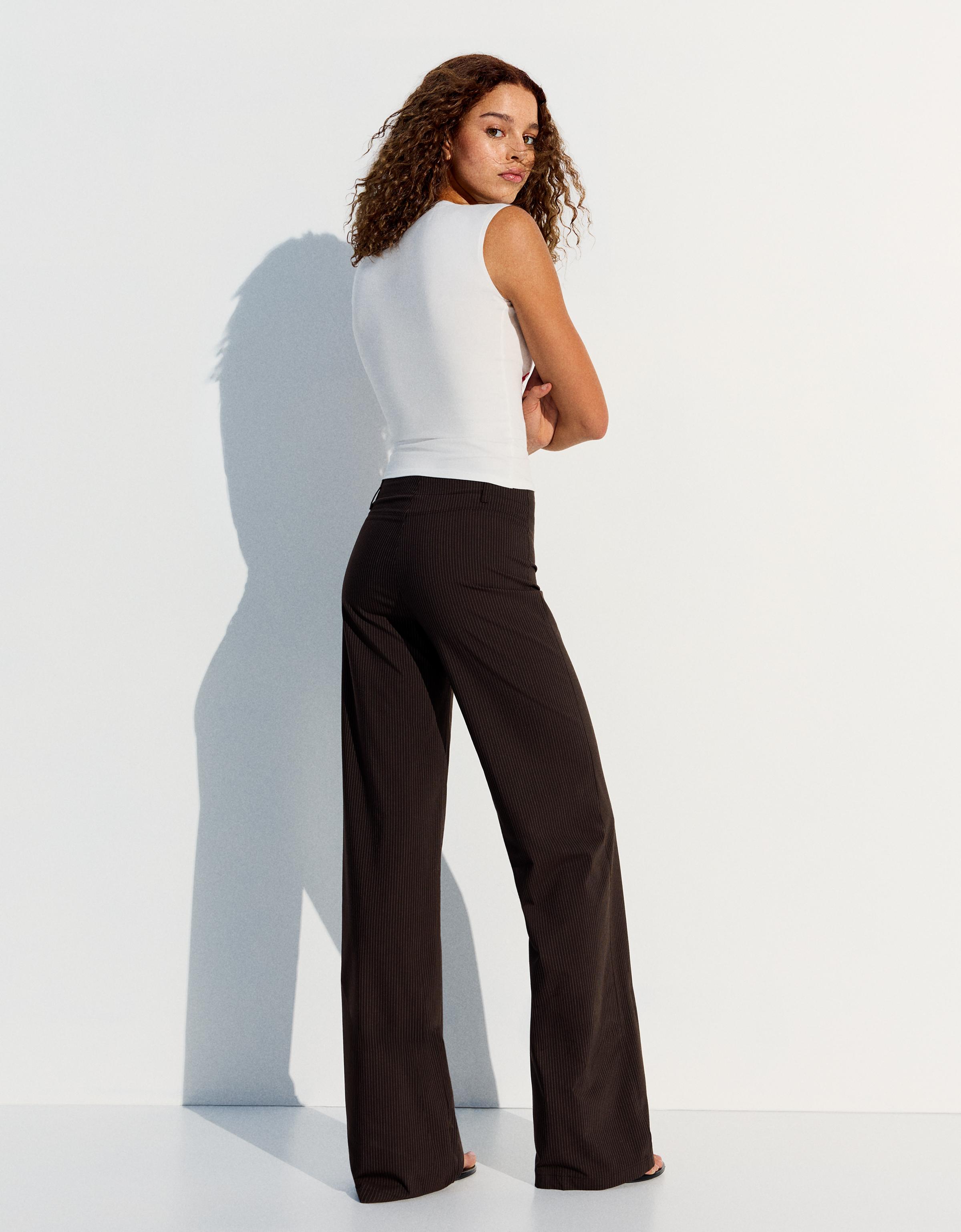 Wide-leg trousers — Brown