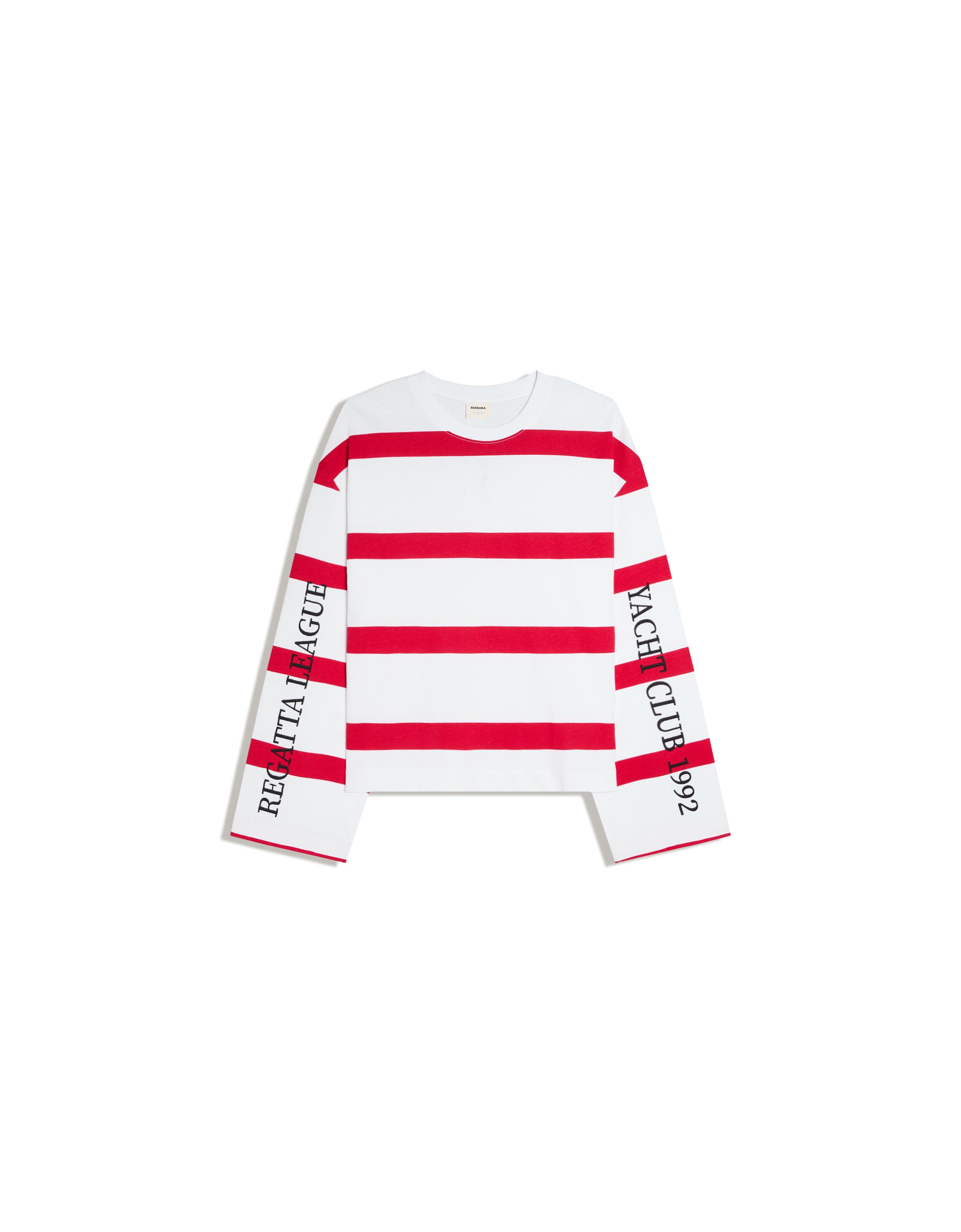 Long sleeve print T-shirt — Red
