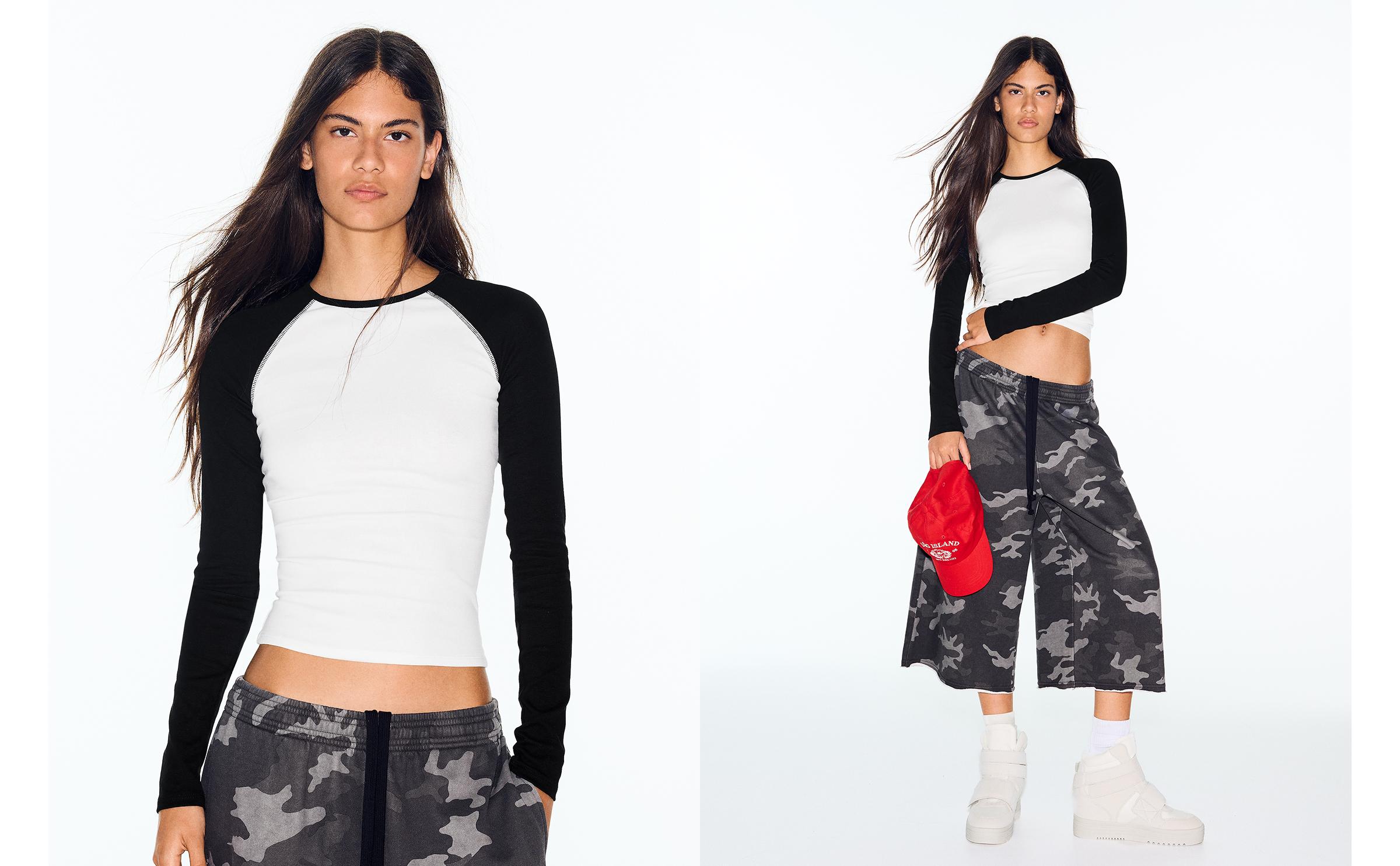 Bershka Reglan kol uzun kollu tişört görsel 4