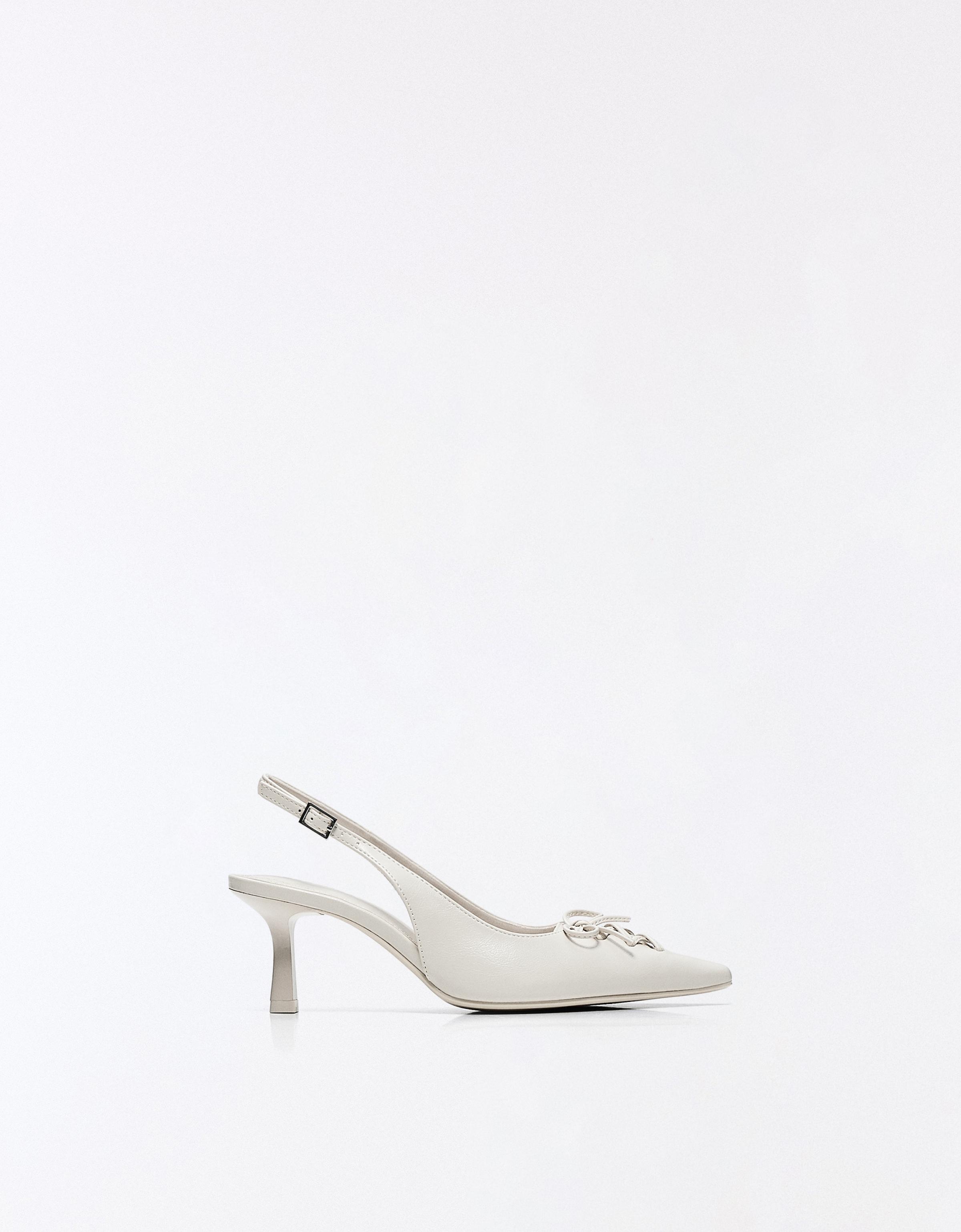 Bershka Zapato Kitten Corset Mujer Blanco