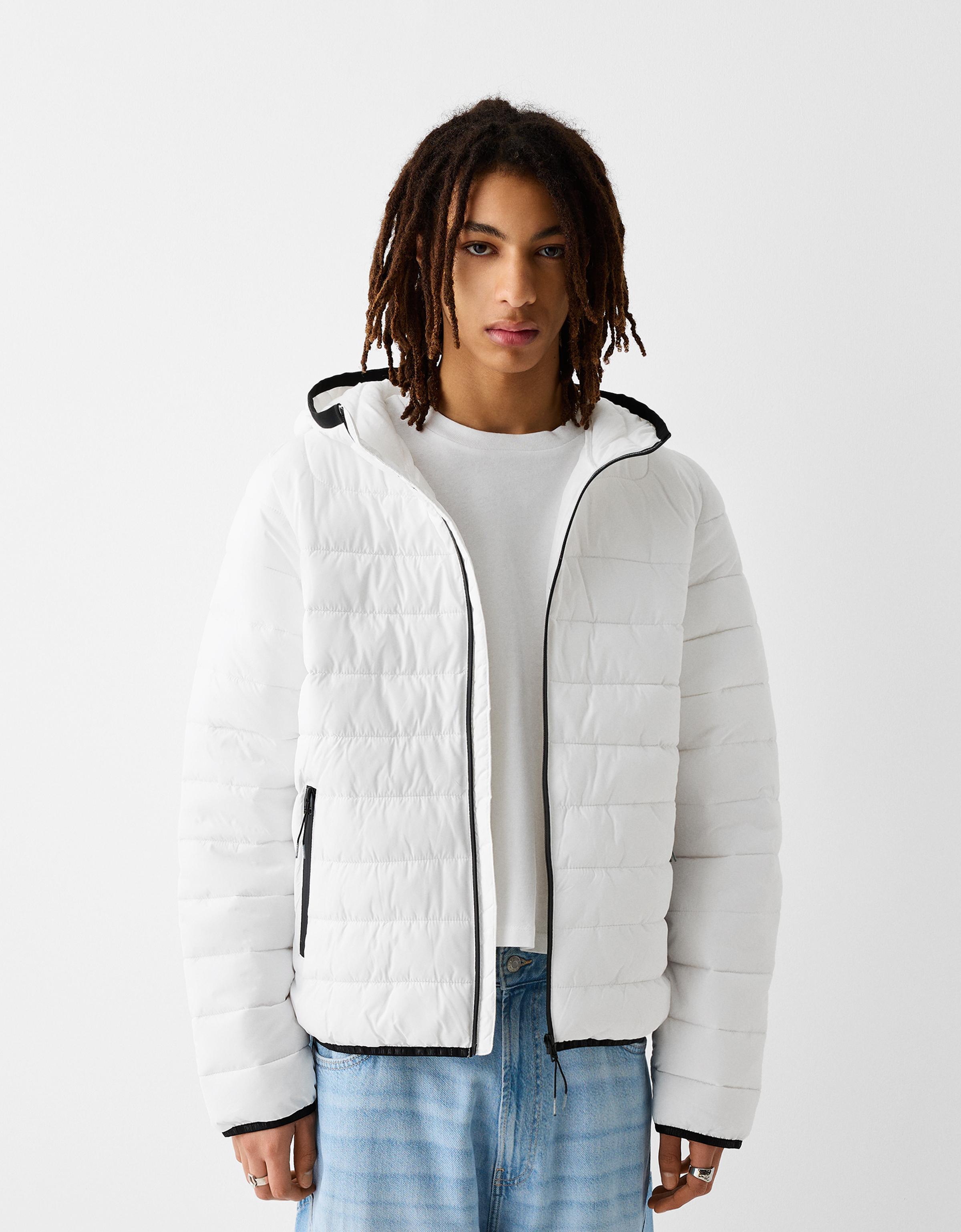 Bershka Leichte Steppjacke Herren M Weiss