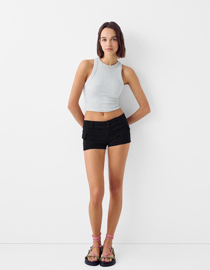 Calções cargo-Preto-3